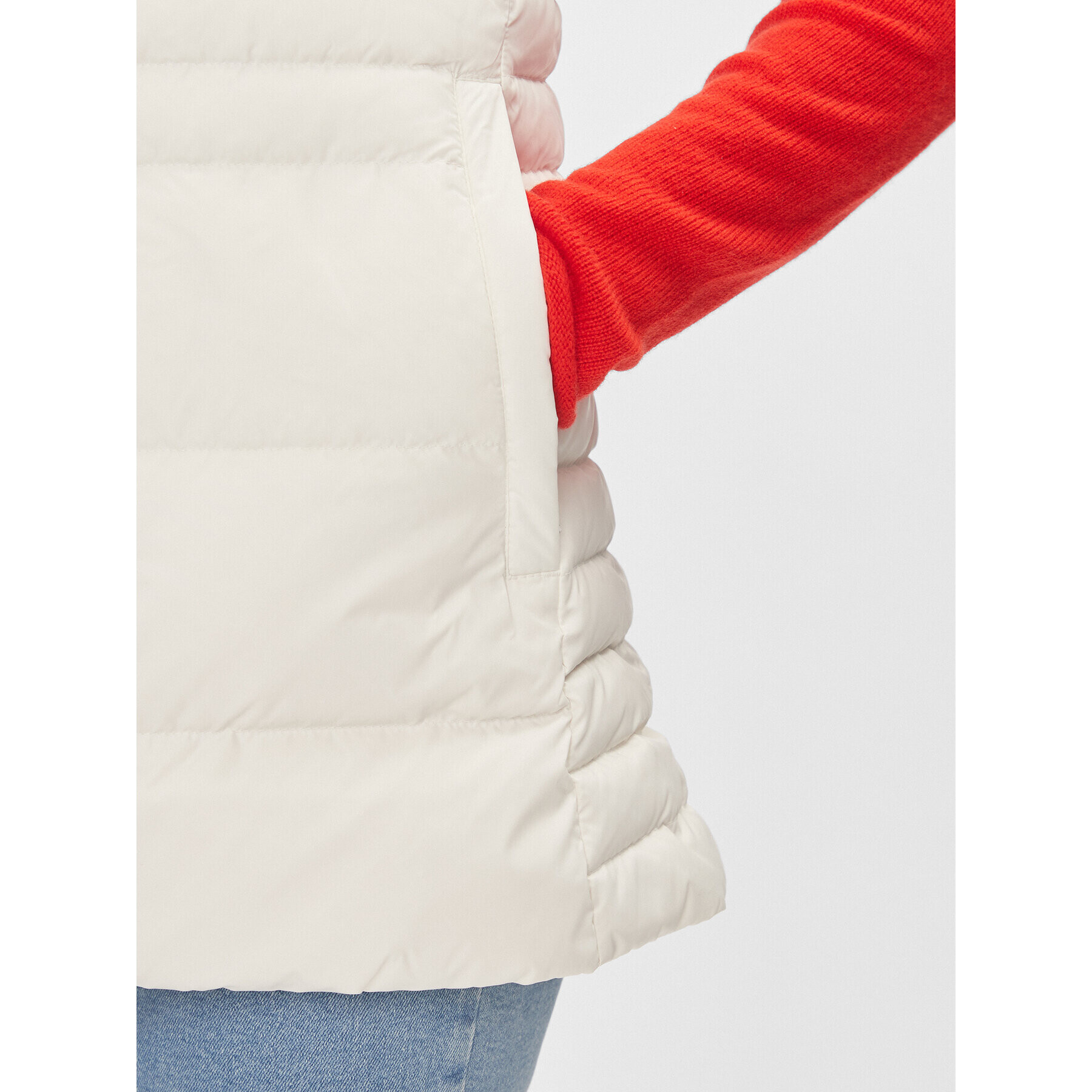 Tommy Hilfiger Елек Tyra WW0WW39744 Бял Regular Fit - Pepit.bg
