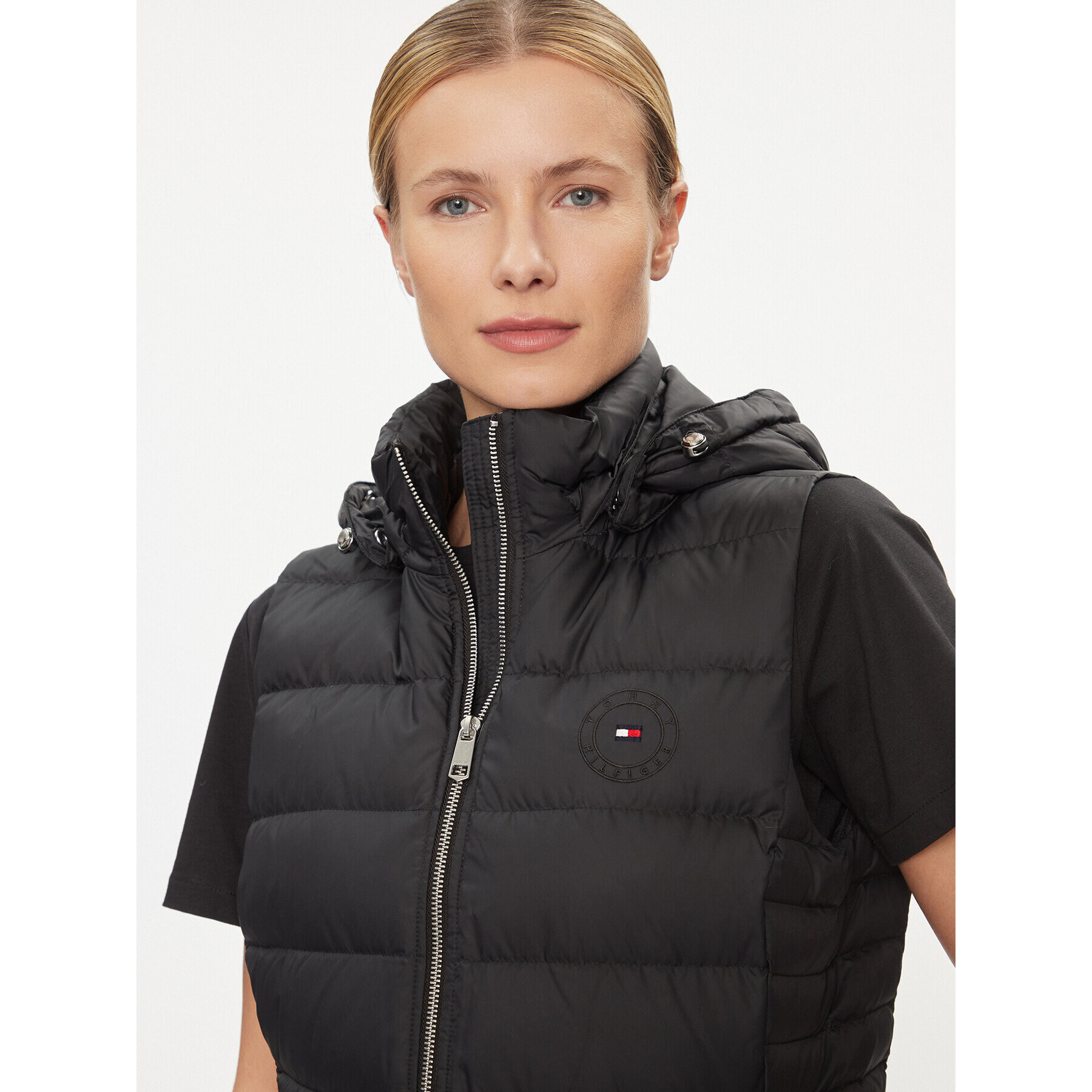 Tommy Hilfiger Елек Tyra WW0WW39744 Черен Regular Fit - Pepit.bg