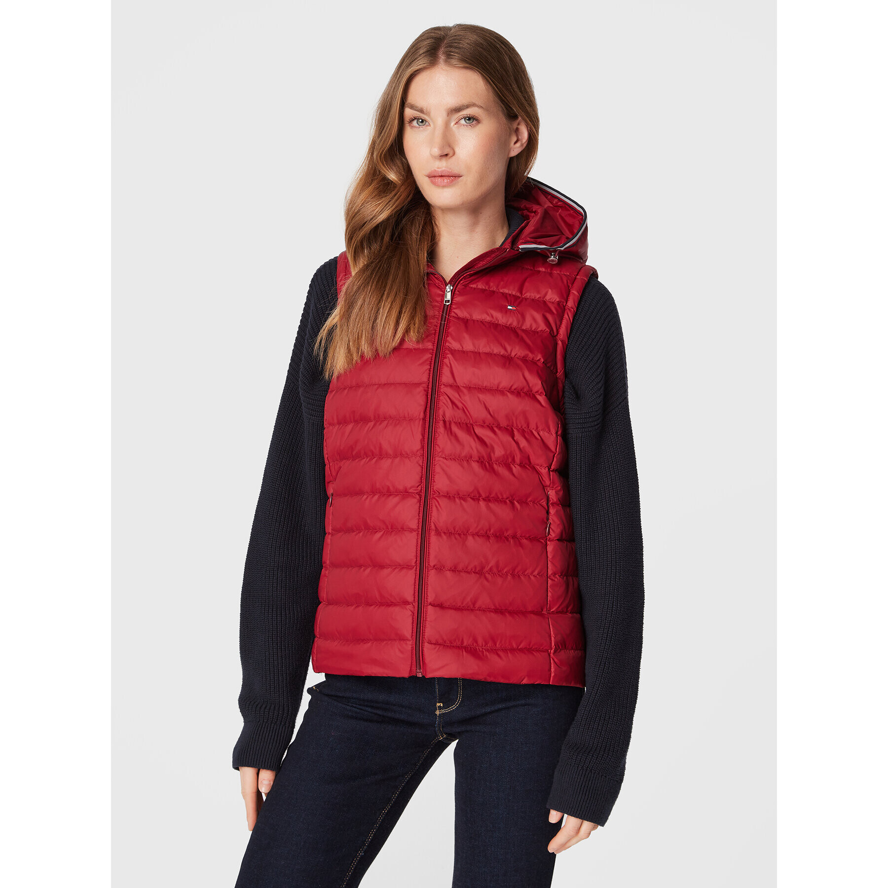 Tommy Hilfiger Елек WW0WW30841 Бордо Regular Fit - Pepit.bg