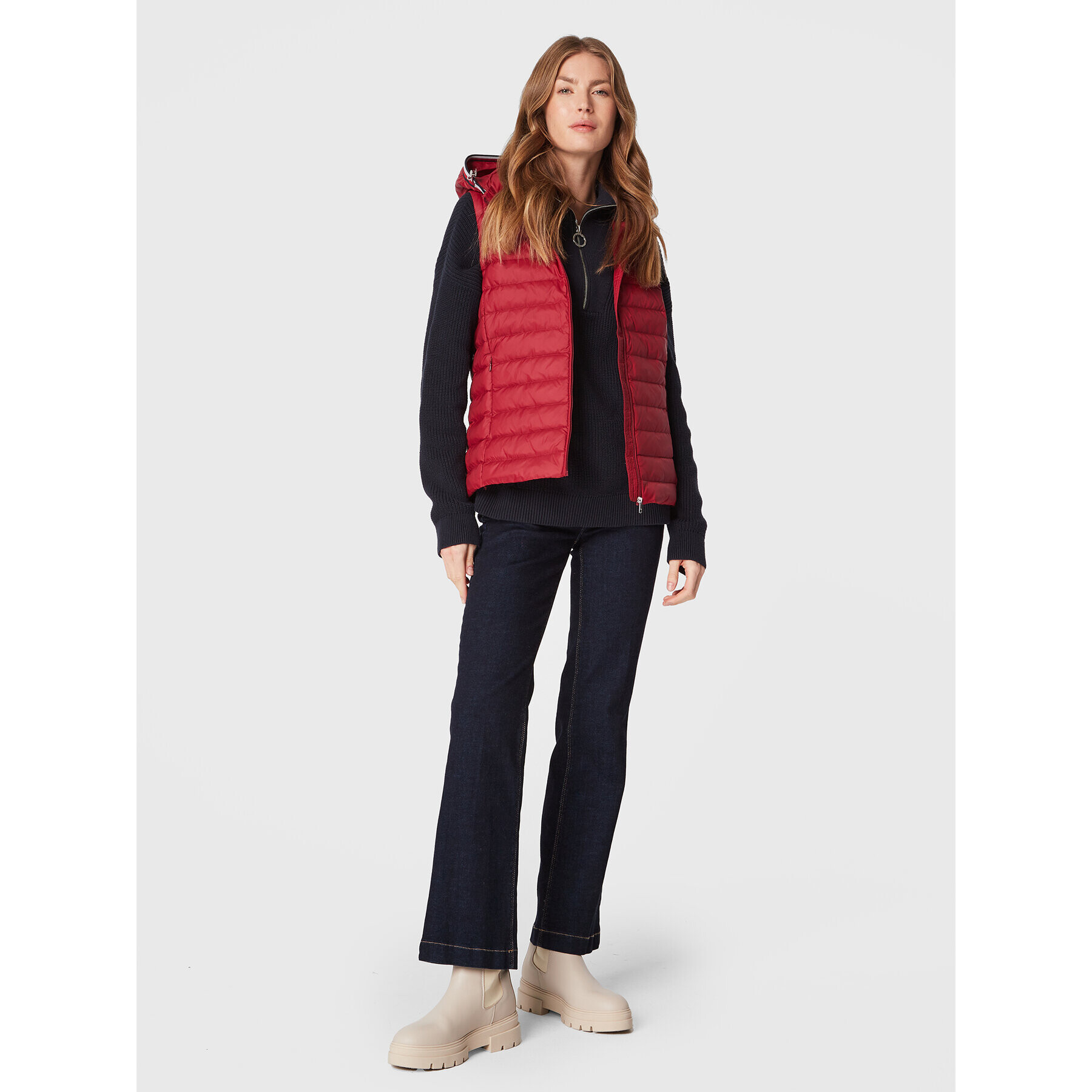 Tommy Hilfiger Елек WW0WW30841 Бордо Regular Fit - Pepit.bg