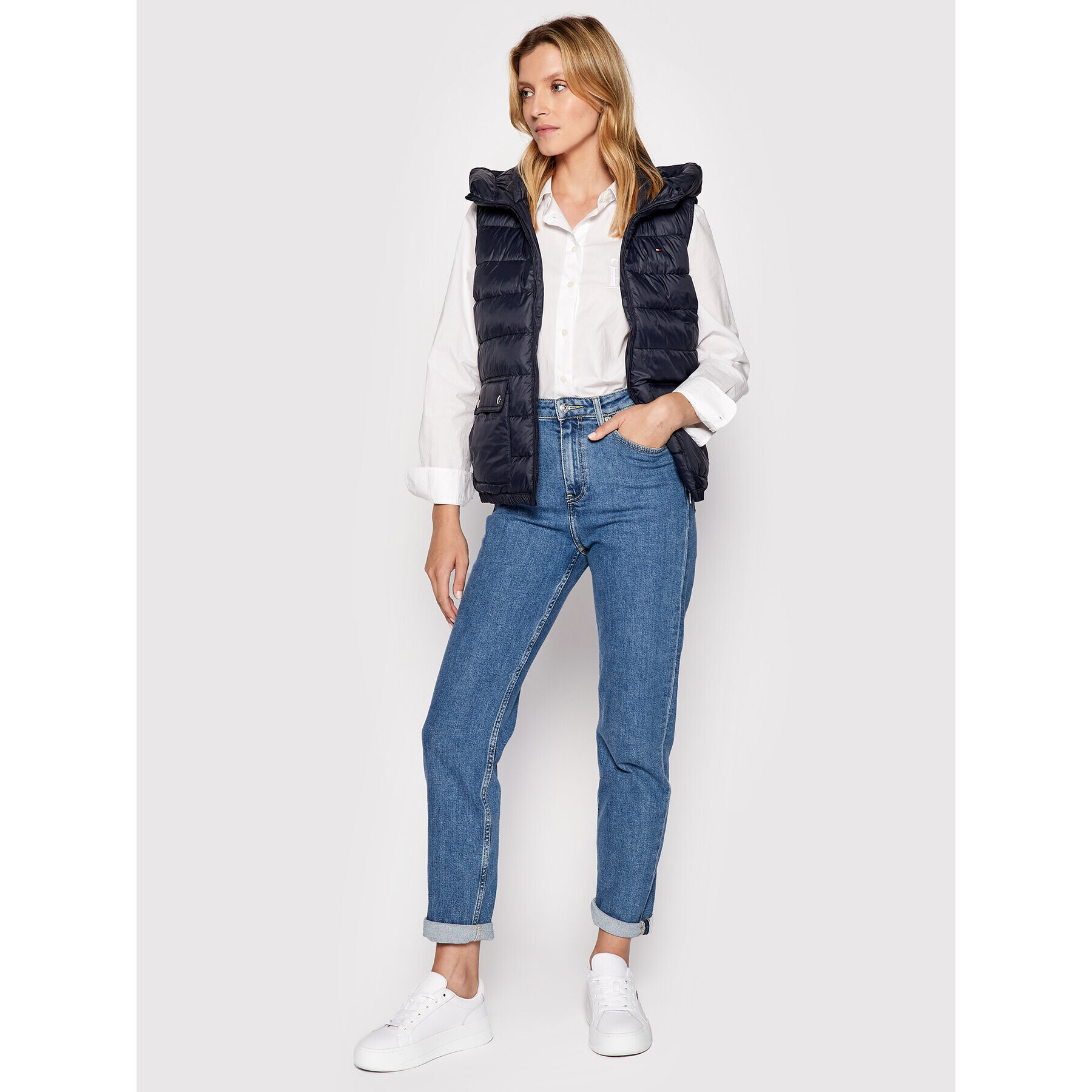 Tommy Hilfiger Елек WW0WW34720 Тъмносин Regular Fit - Pepit.bg