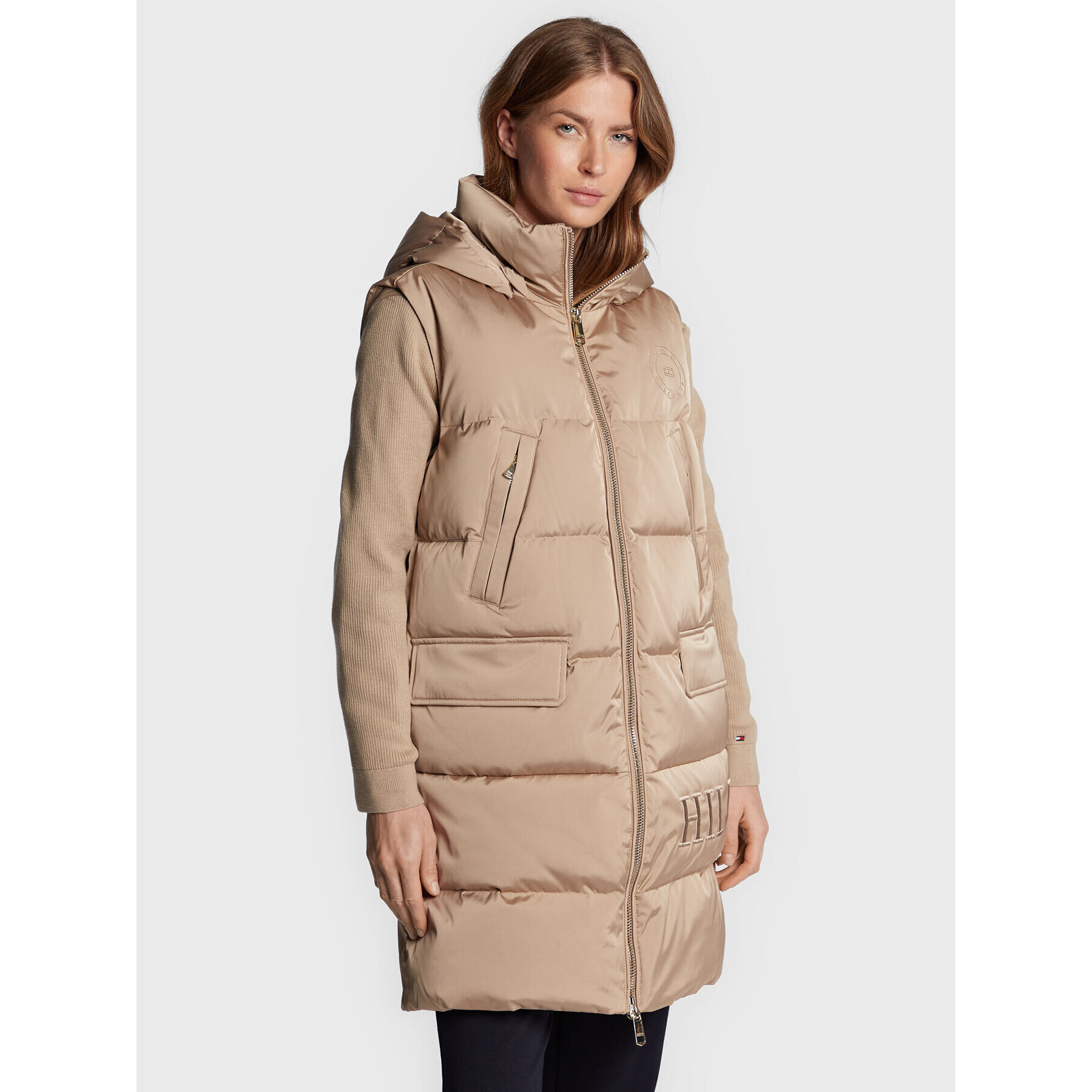 Tommy Hilfiger Елек WW0WW36638 Бежов Relaxed Fit - Pepit.bg