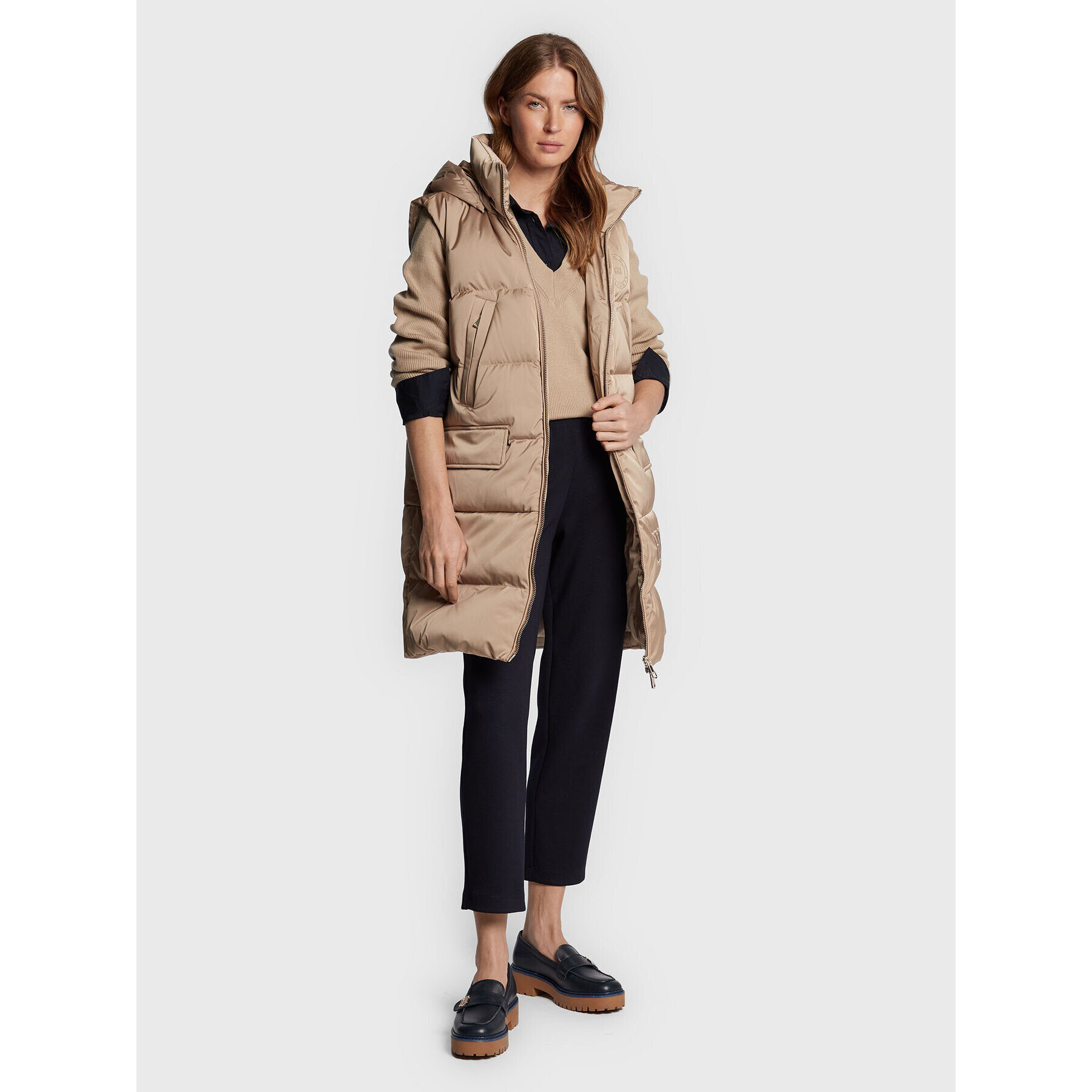 Tommy Hilfiger Елек WW0WW36638 Бежов Relaxed Fit - Pepit.bg