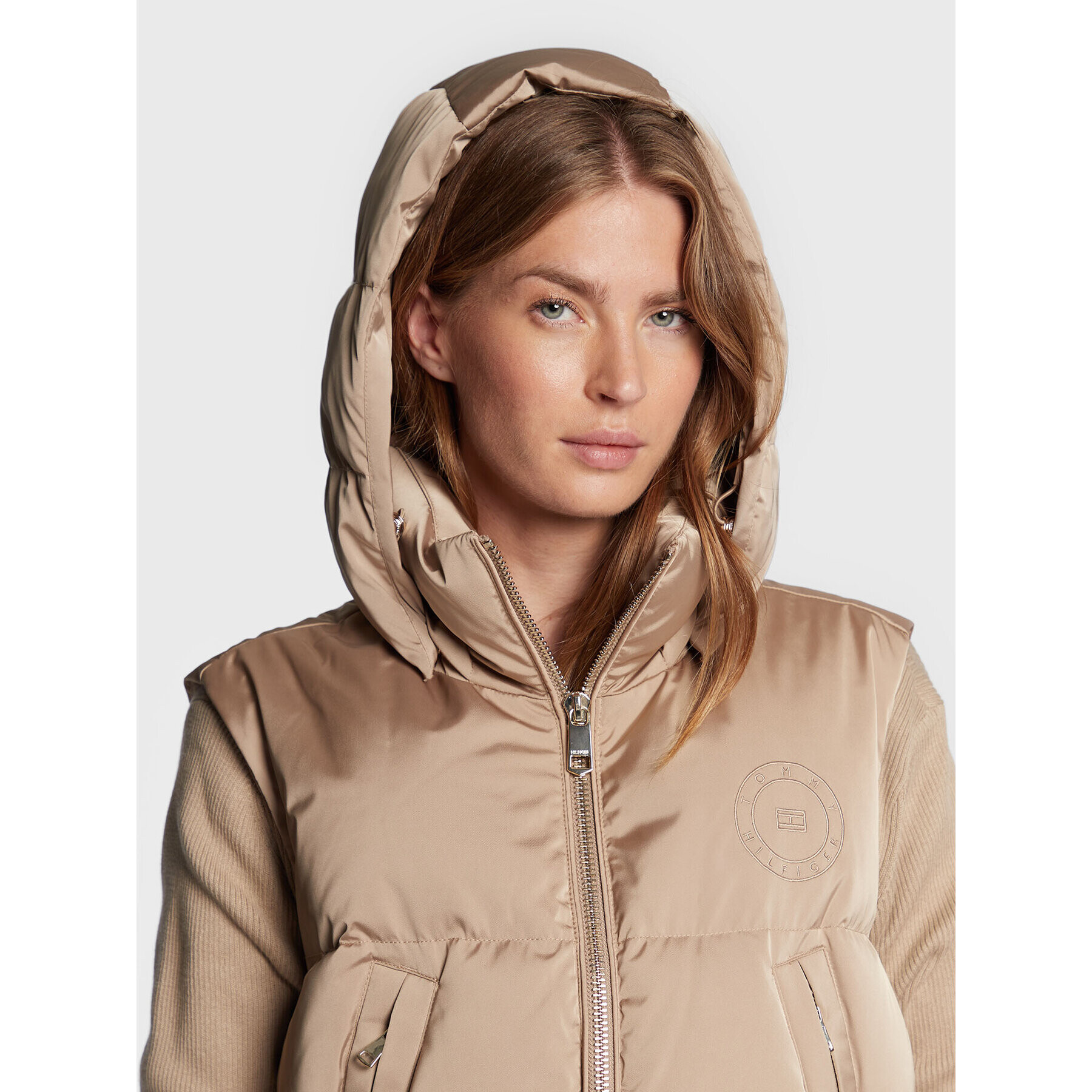 Tommy Hilfiger Елек WW0WW36638 Бежов Relaxed Fit - Pepit.bg