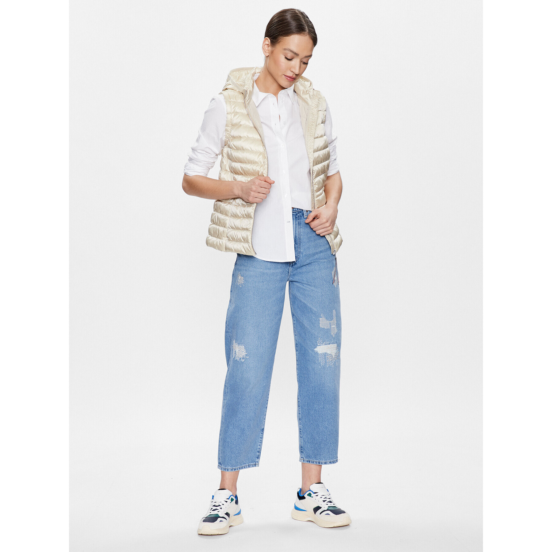 Tommy Hilfiger Елек WW0WW37265 Бежов Regular Fit - Pepit.bg