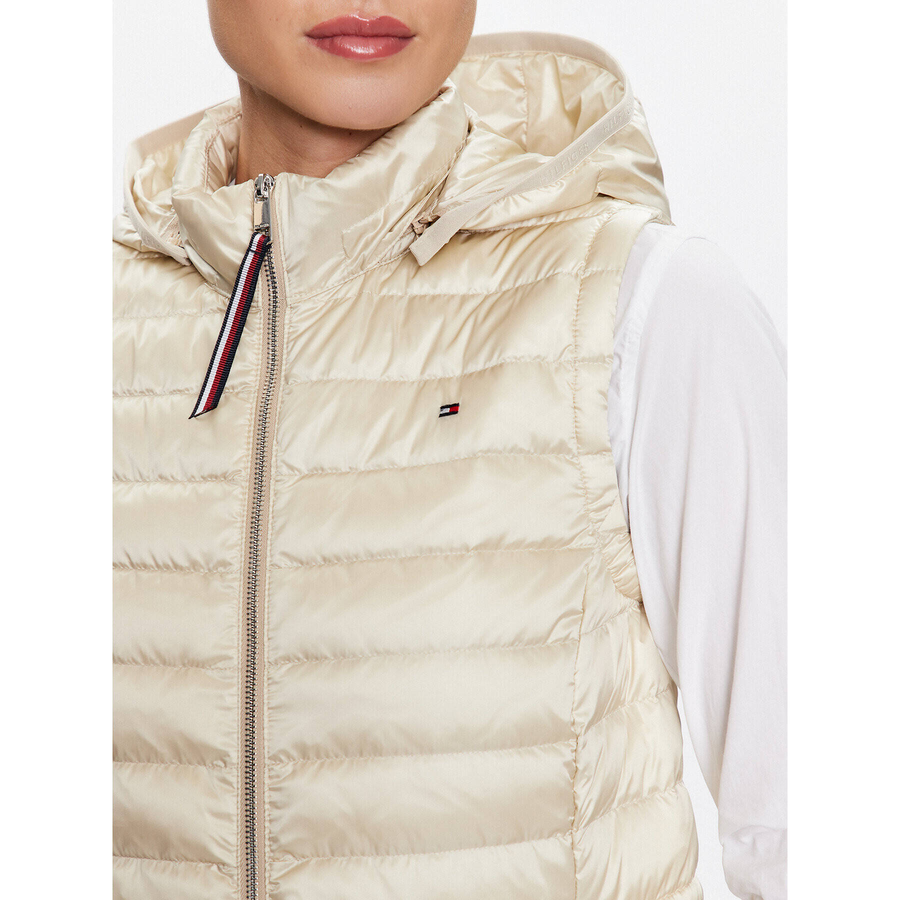 Tommy Hilfiger Елек WW0WW37265 Бежов Regular Fit - Pepit.bg