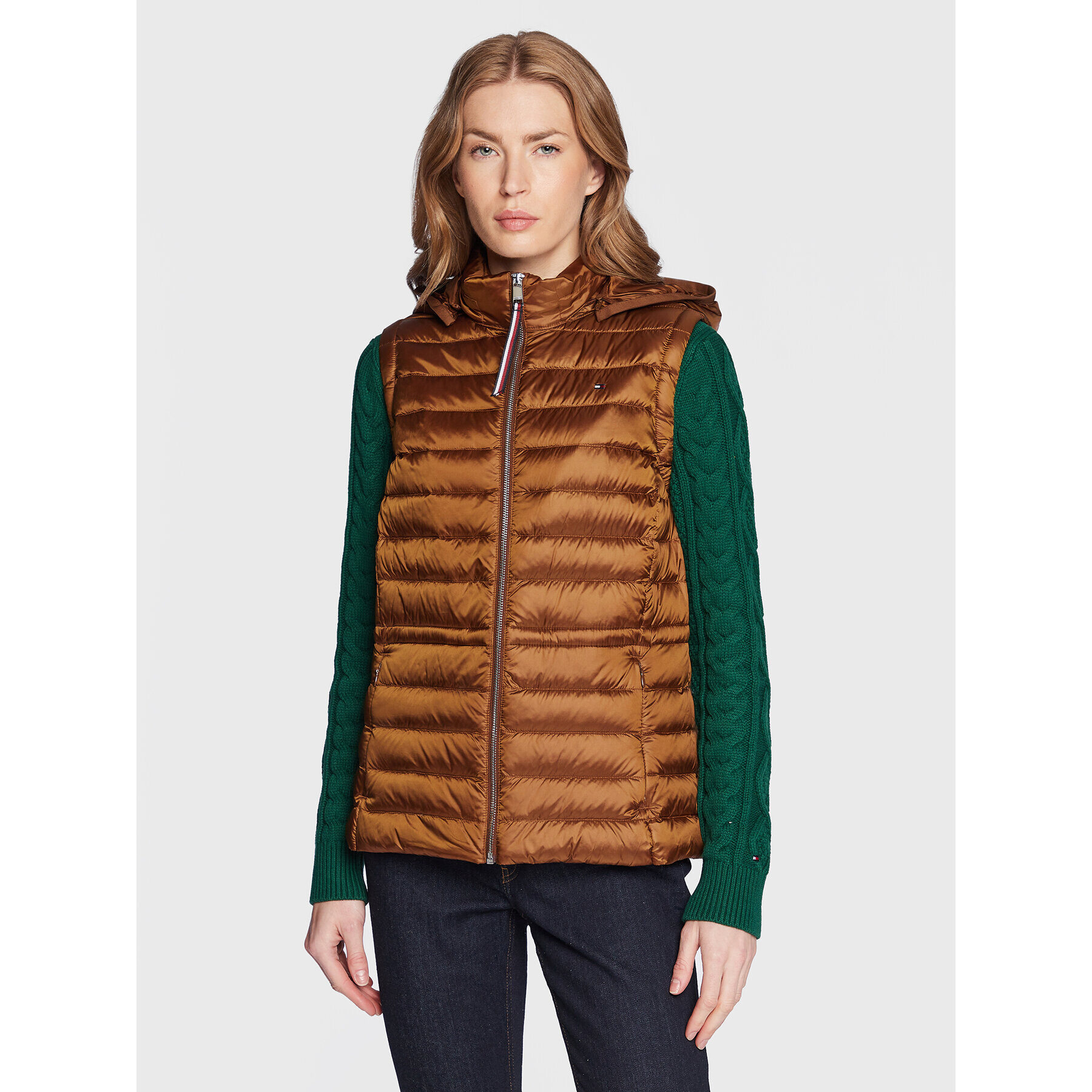 Tommy Hilfiger Елек WW0WW37265 Кафяв Regular Fit - Pepit.bg