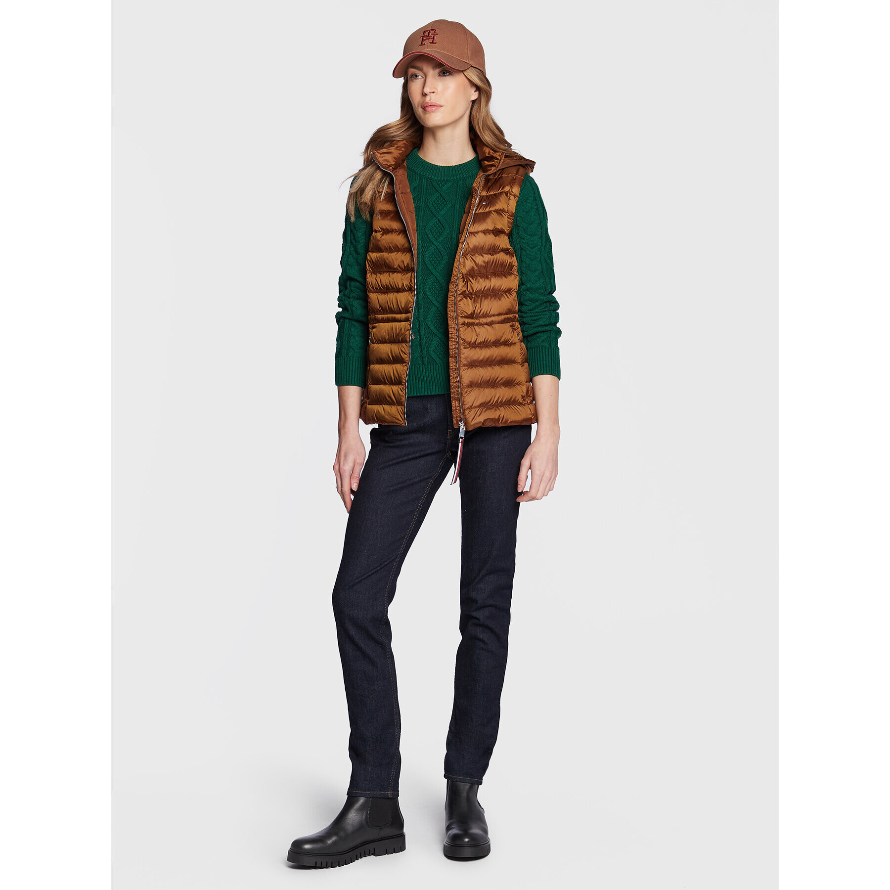 Tommy Hilfiger Елек WW0WW37265 Кафяв Regular Fit - Pepit.bg