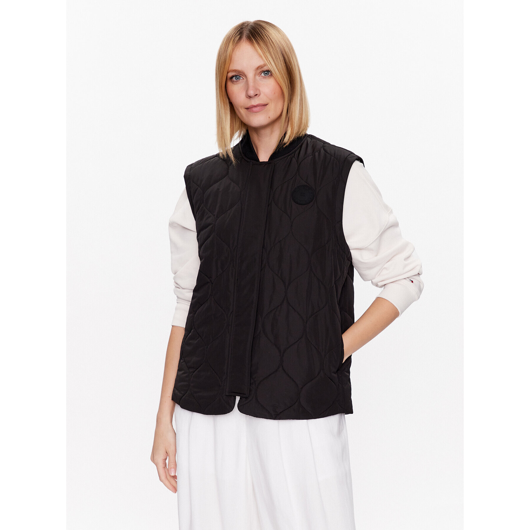 Tommy Hilfiger Елек WW0WW38111 Черен Regular Fit - Pepit.bg