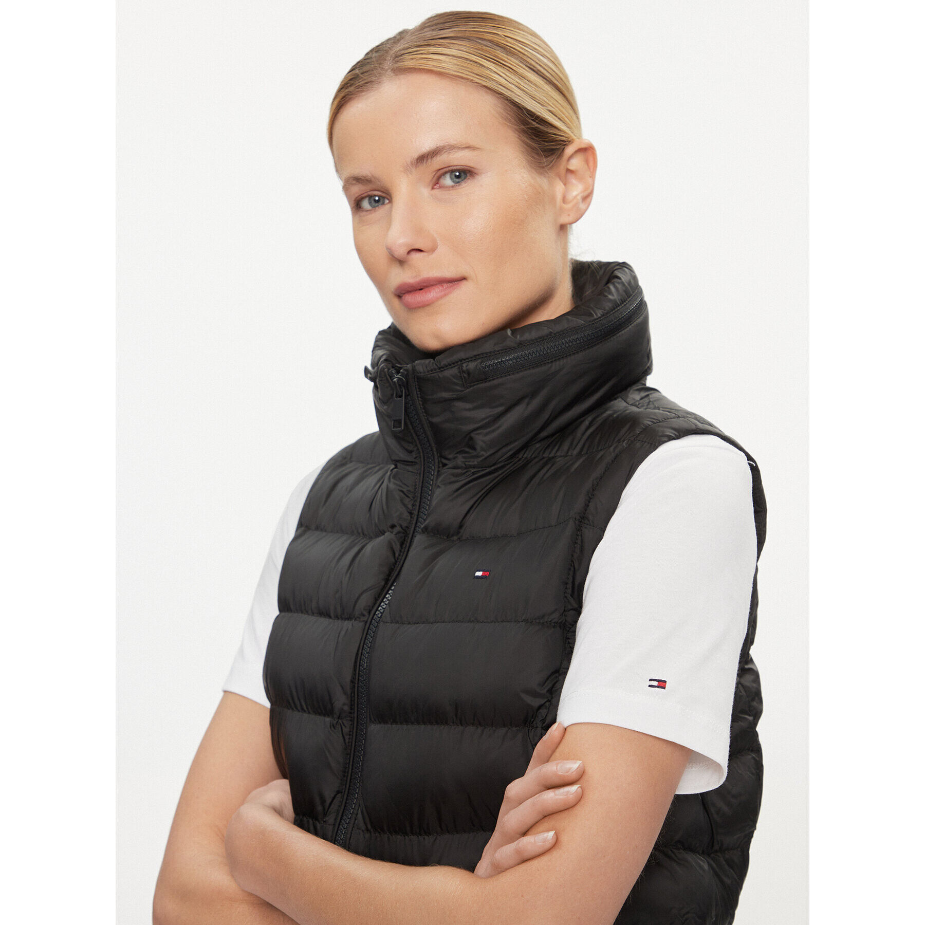 Tommy Hilfiger Елек WW0WW40322 Черен Slim Fit - Pepit.bg