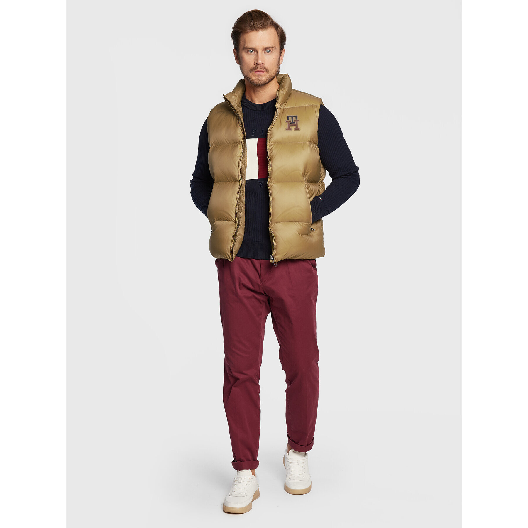 Tommy Hilfiger Елек Zero Gravity MW0MW28732 Кафяв Regular Fit - Pepit.bg