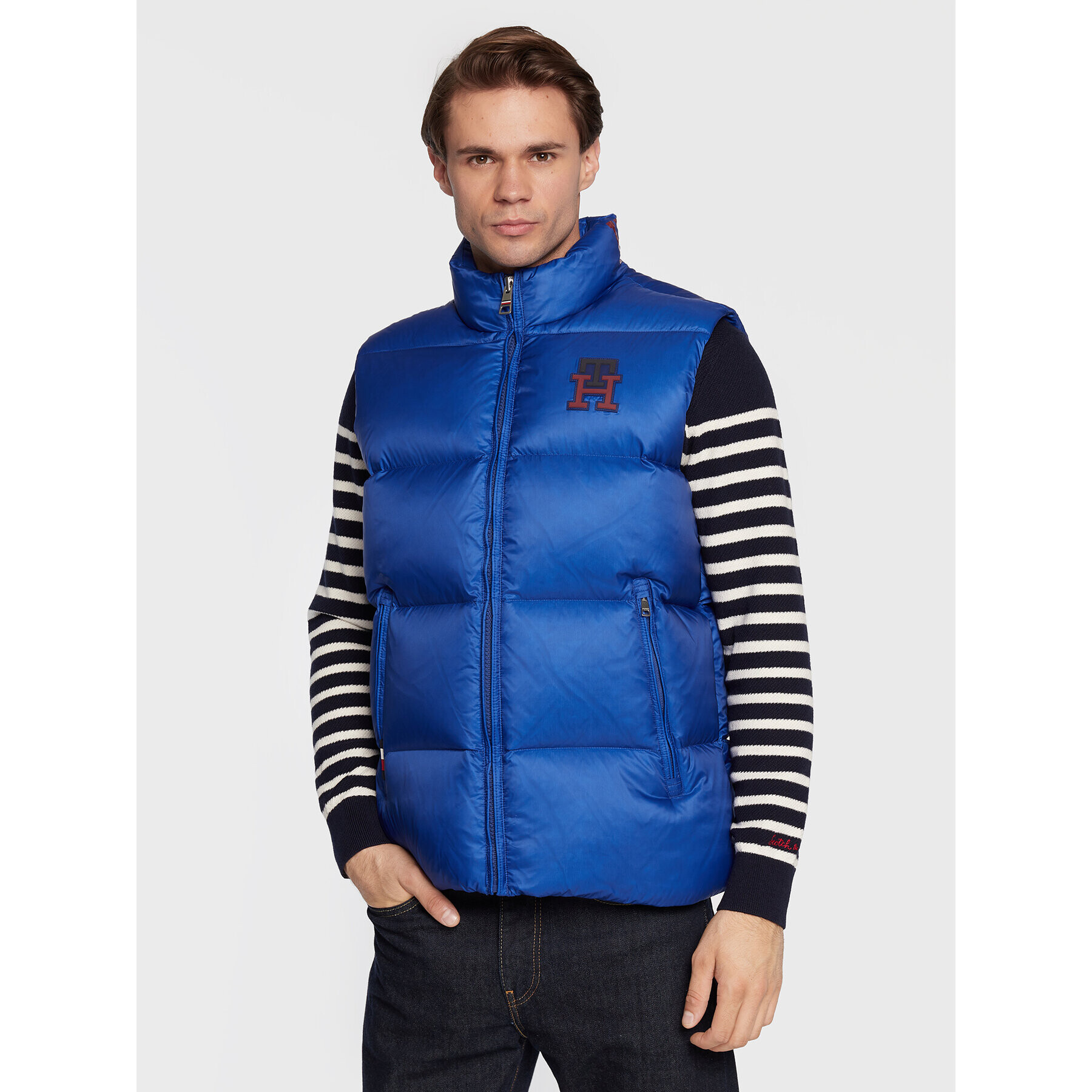 Tommy Hilfiger Елек Zero Gravity MW0MW28732 Син Regular Fit - Pepit.bg