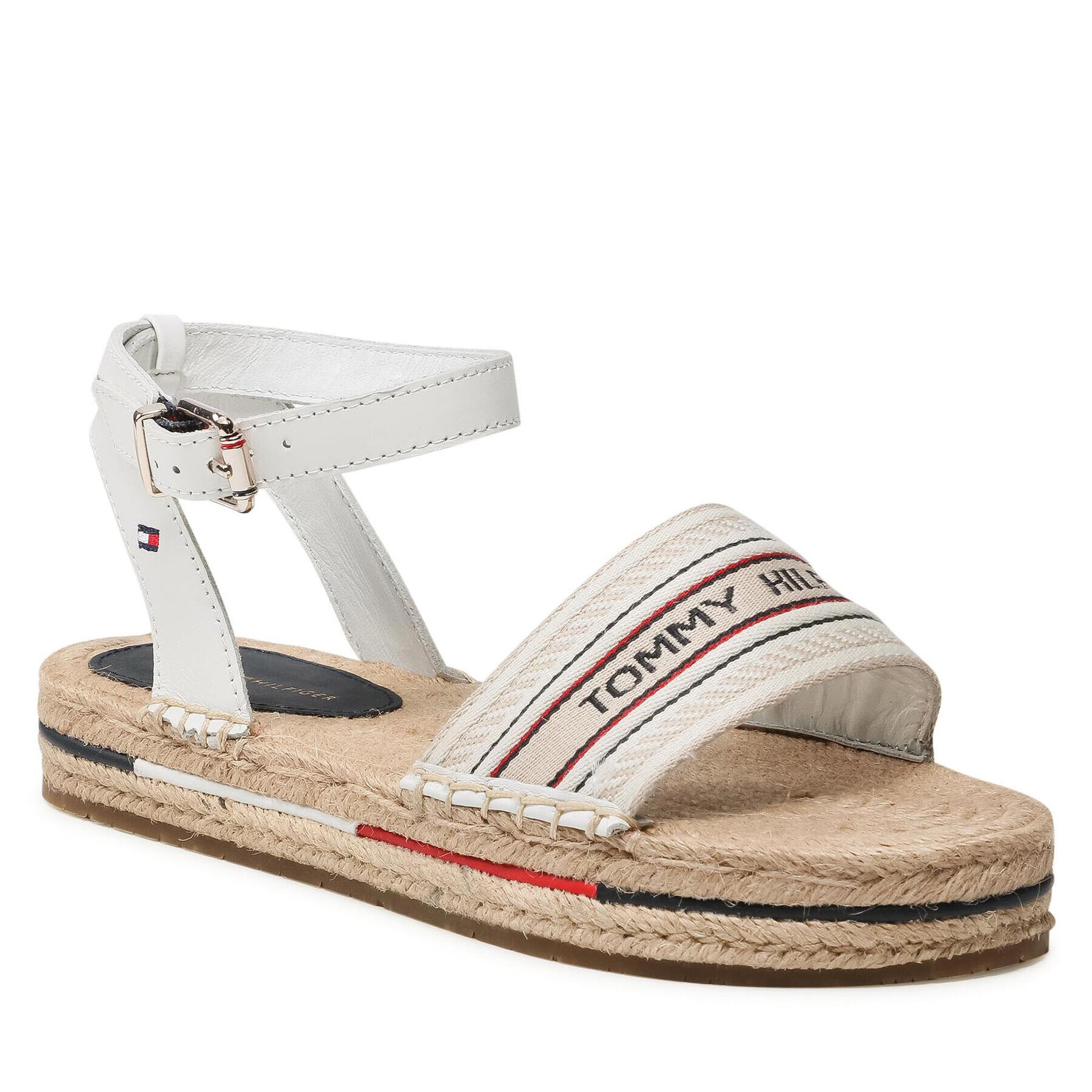 Tommy Hilfiger Еспадрили Artisanal Flatform Sandal FW0FW05769 Бял - Pepit.bg