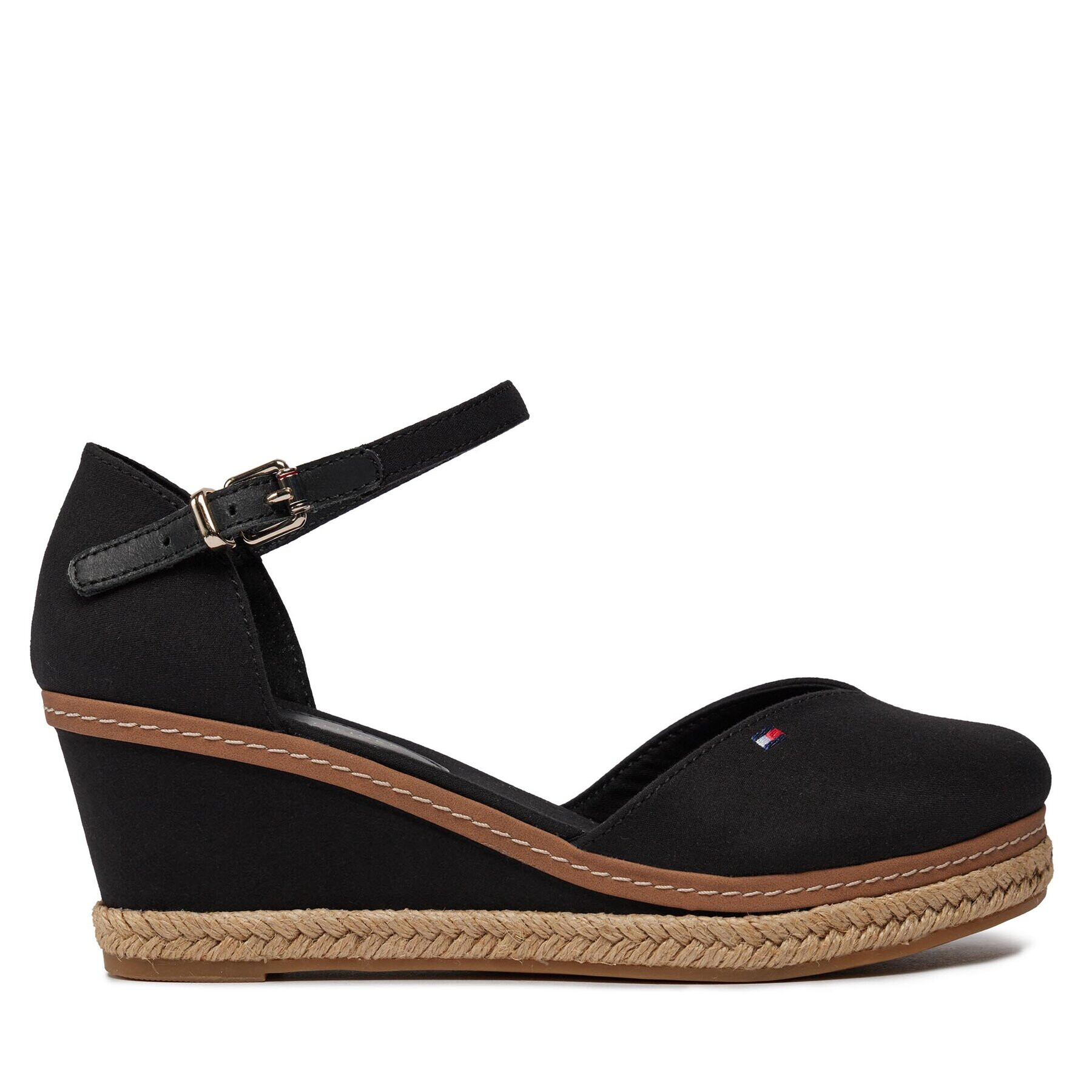 Tommy Hilfiger Еспадрили Basic Close Toe Mid Wedge FW0FW04787 Черен - Pepit.bg