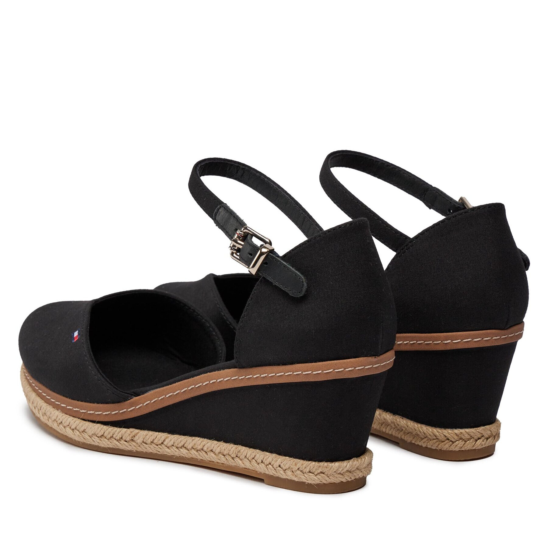 Tommy Hilfiger Еспадрили Basic Close Toe Mid Wedge FW0FW04787 Черен - Pepit.bg