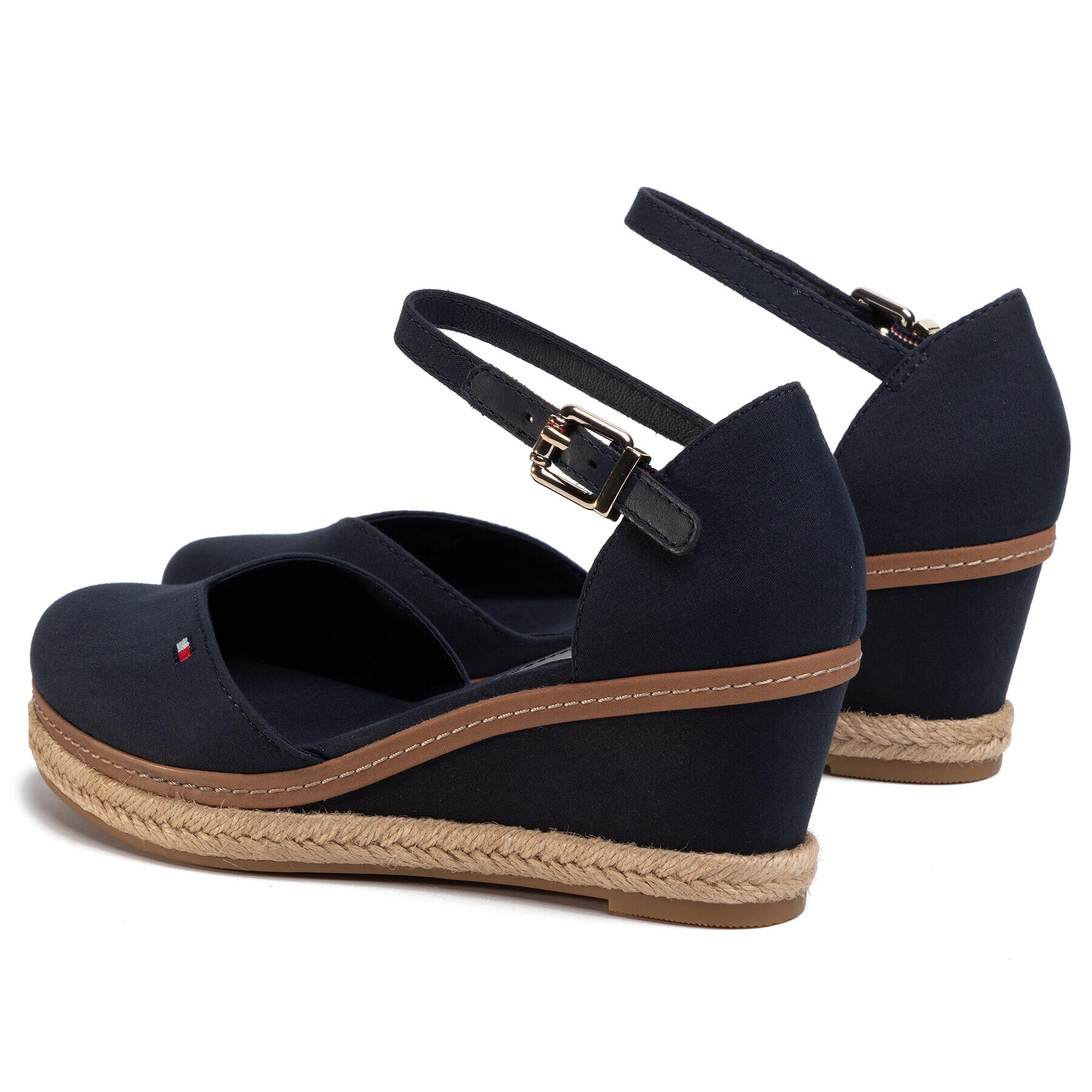 Tommy Hilfiger Еспадрили Basic Closed Toe Mid Wedge FW0FW04787 Тъмносин - Pepit.bg