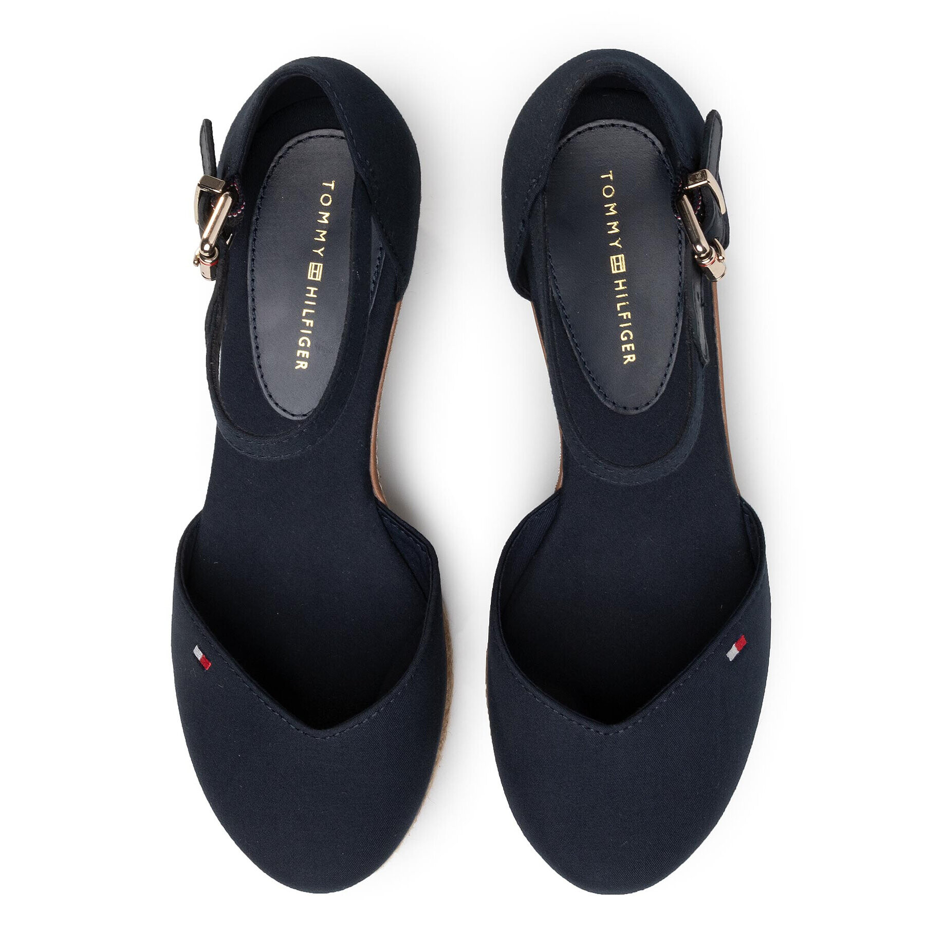 Tommy Hilfiger Еспадрили Basic Closed Toe Mid Wedge FW0FW04787 Тъмносин - Pepit.bg