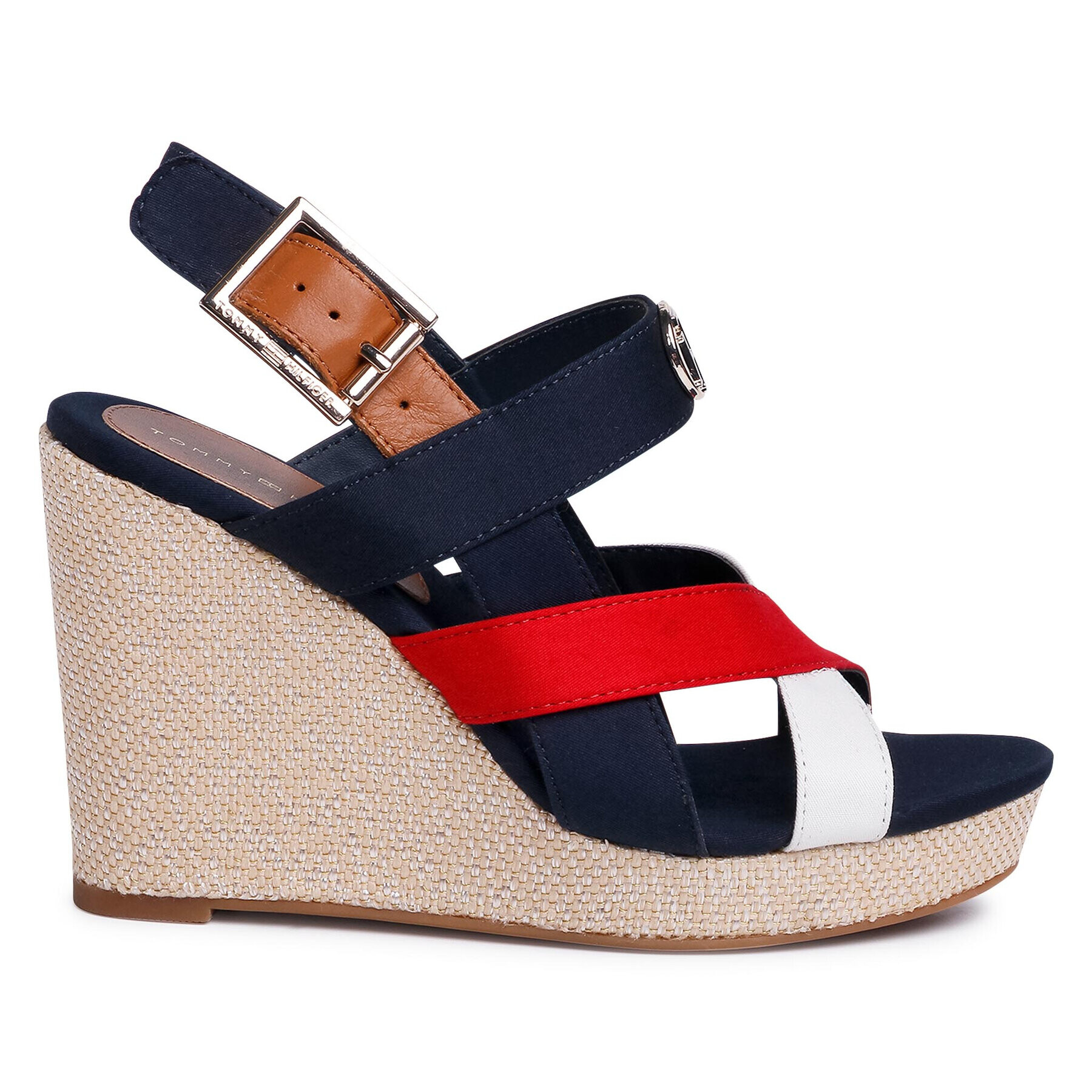 Tommy Hilfiger Еспадрили Basic Hardware High Wedge Sandal FW0FW04739 Тъмносин - Pepit.bg