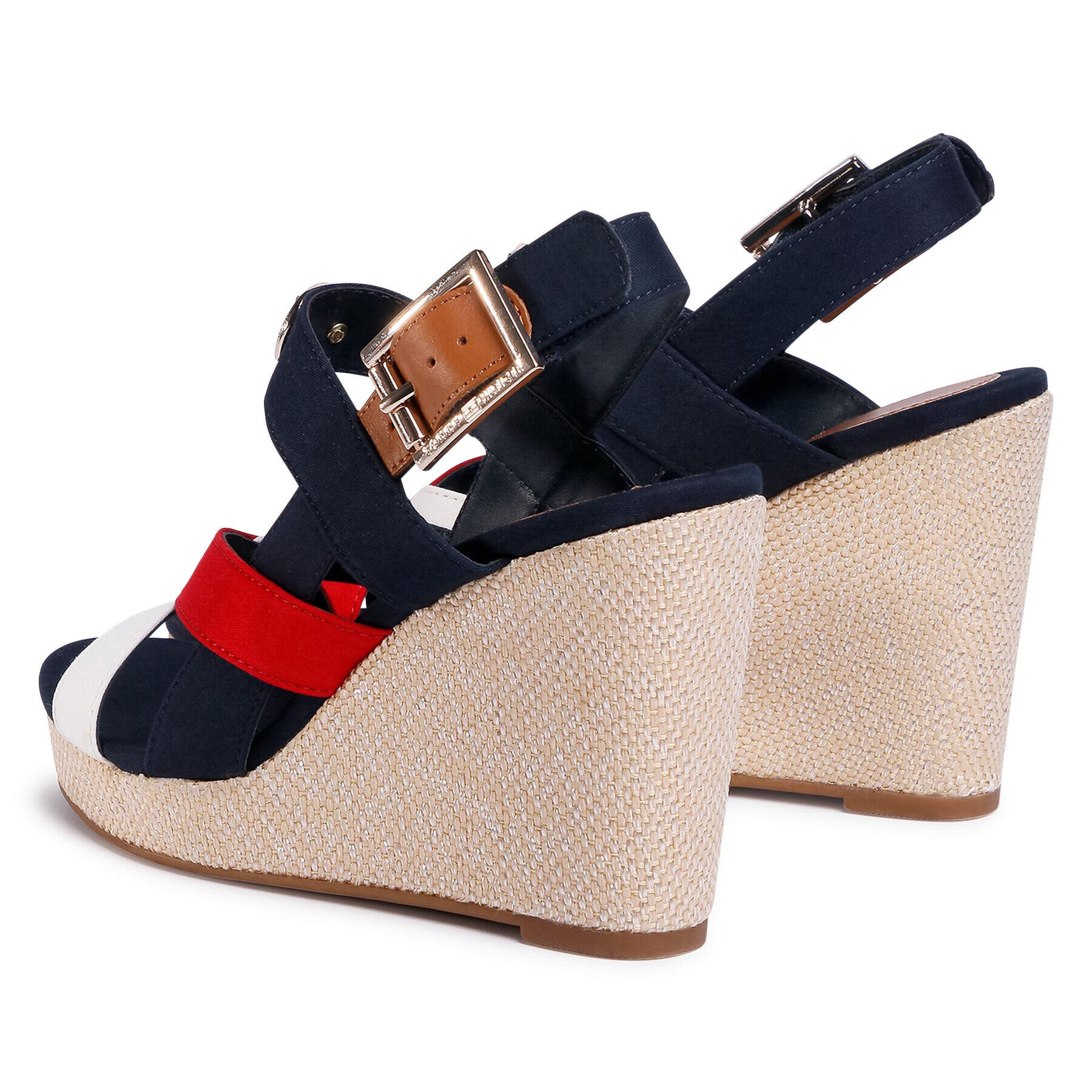 Tommy Hilfiger Еспадрили Basic Hardware High Wedge Sandal FW0FW04739 Тъмносин - Pepit.bg