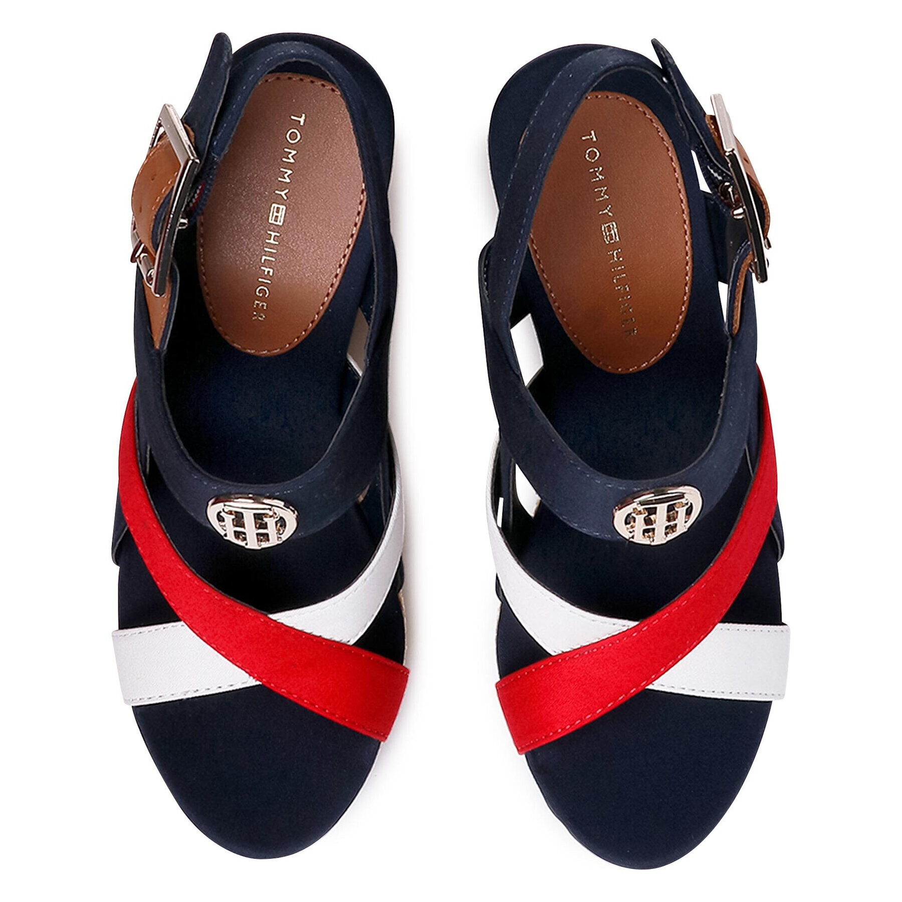 Tommy Hilfiger Еспадрили Basic Hardware High Wedge Sandal FW0FW04739 Тъмносин - Pepit.bg