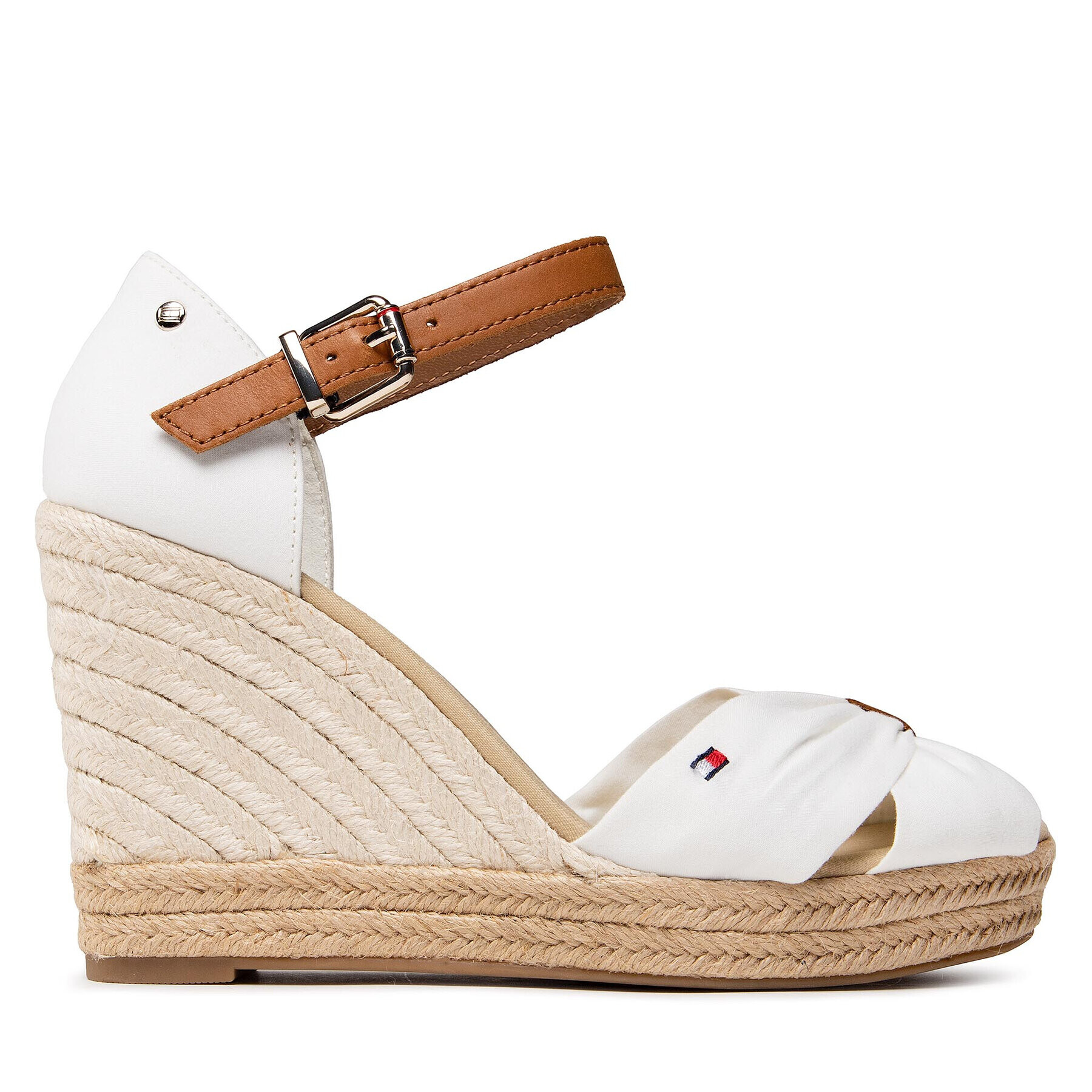 Tommy Hilfiger Еспадрили Basic Opened Toe High Wedge FW0FW04784 Бял - Pepit.bg