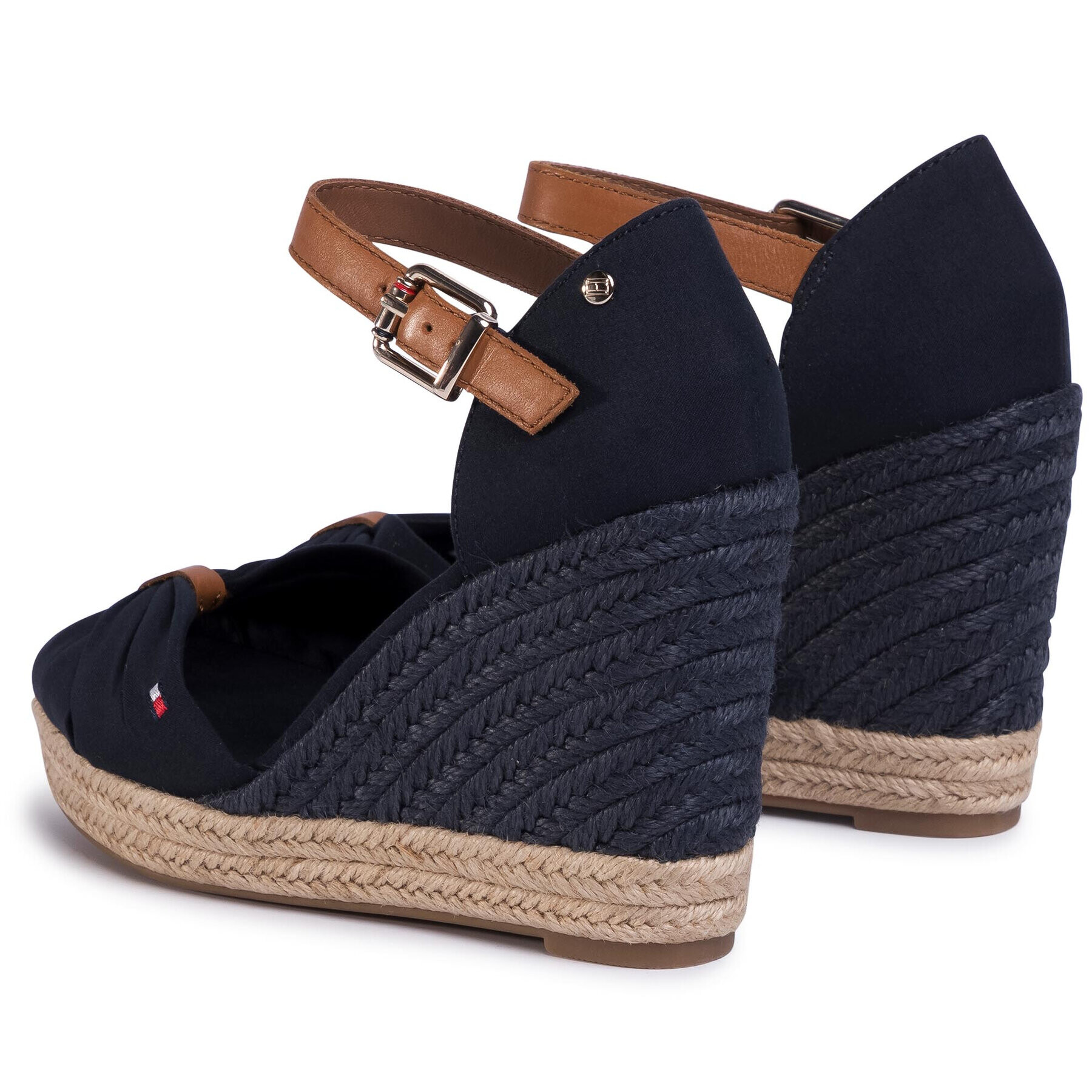 Tommy Hilfiger Еспадрили Basic Opened Toe High Wedge FW0FW04784 Тъмносин - Pepit.bg