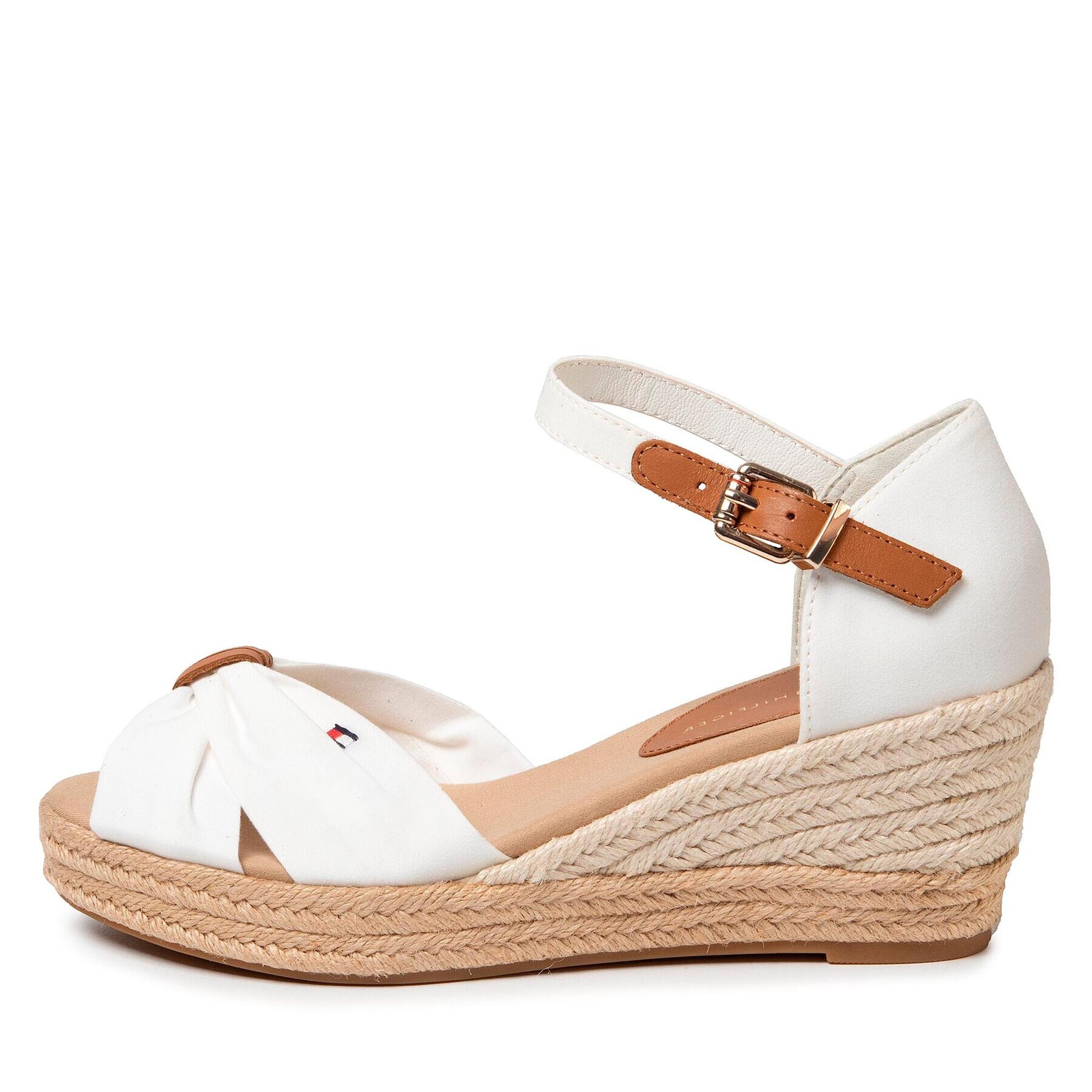 Tommy Hilfiger Еспадрили Basic Opened Toe Mid Wedge FW0FW04785 Бял - Pepit.bg