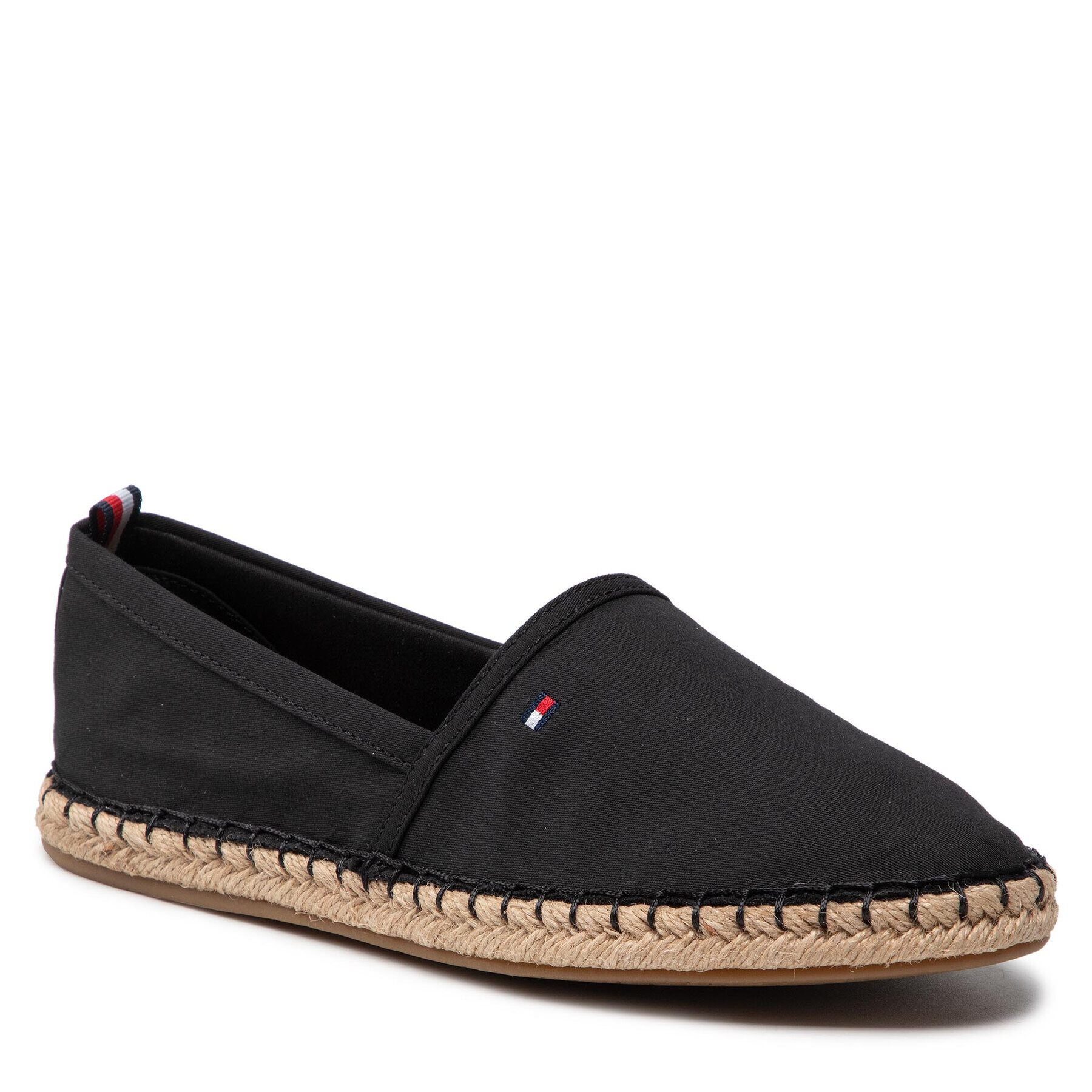 Tommy Hilfiger Еспадрили Basic Tommy Flat Espadrille FW0FW06497 Черен - Pepit.bg