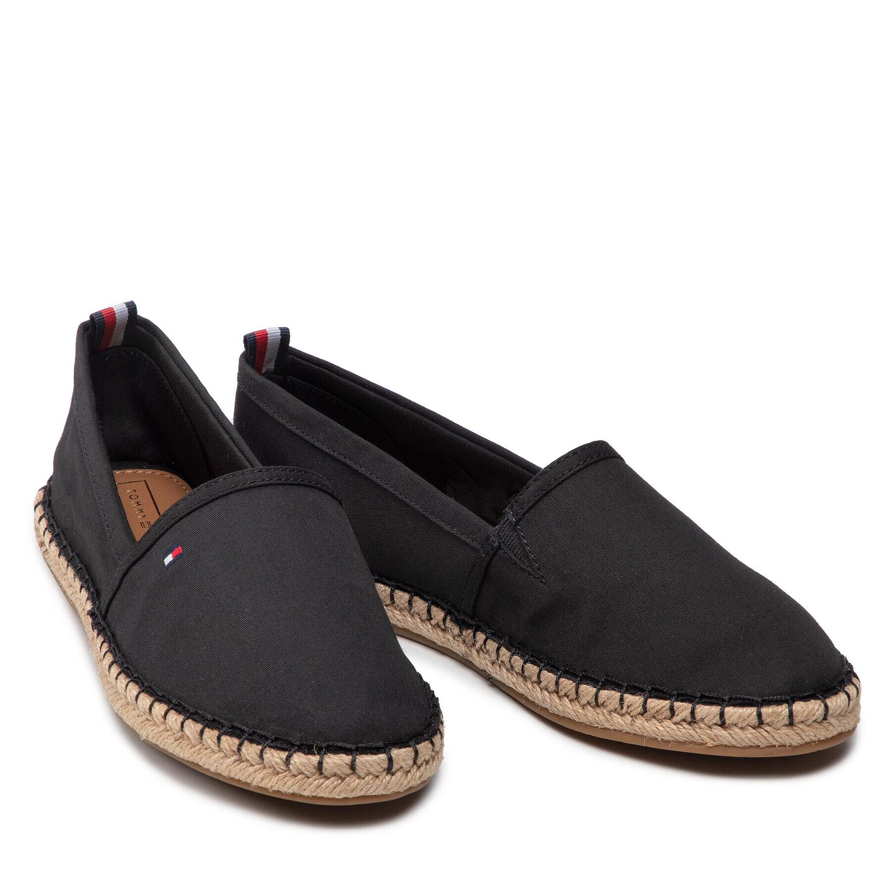 Tommy Hilfiger Еспадрили Basic Tommy Flat Espadrille FW0FW06497 Черен - Pepit.bg