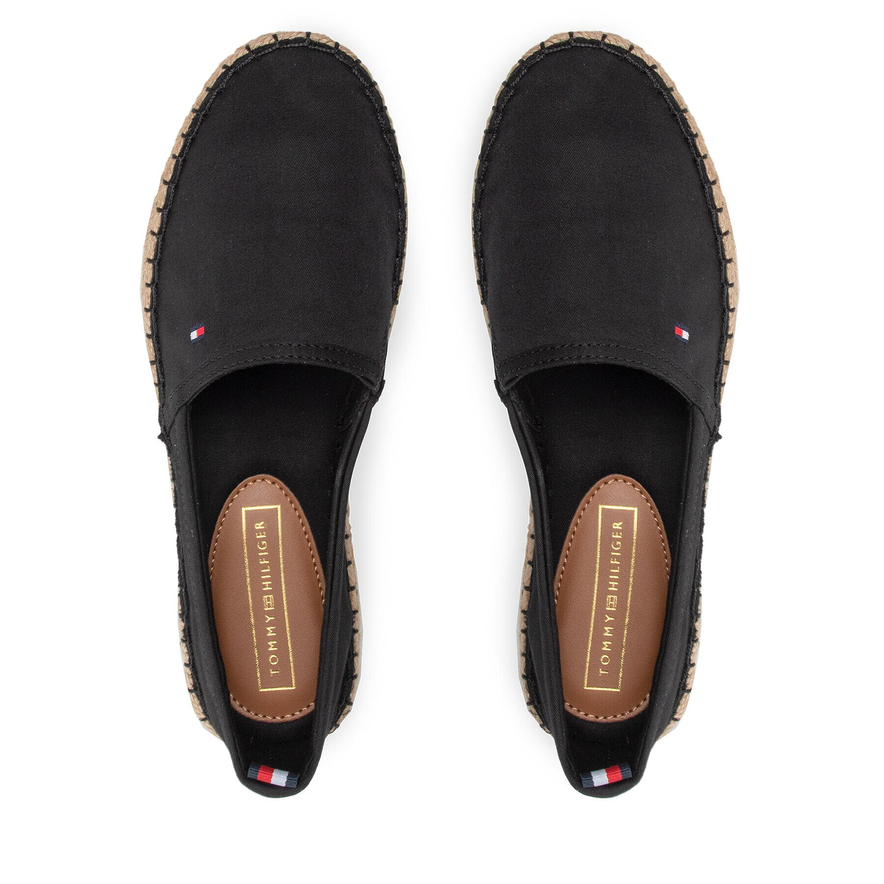 Tommy Hilfiger Еспадрили Basic Tommy Flat Espadrille FW0FW06497 Черен - Pepit.bg