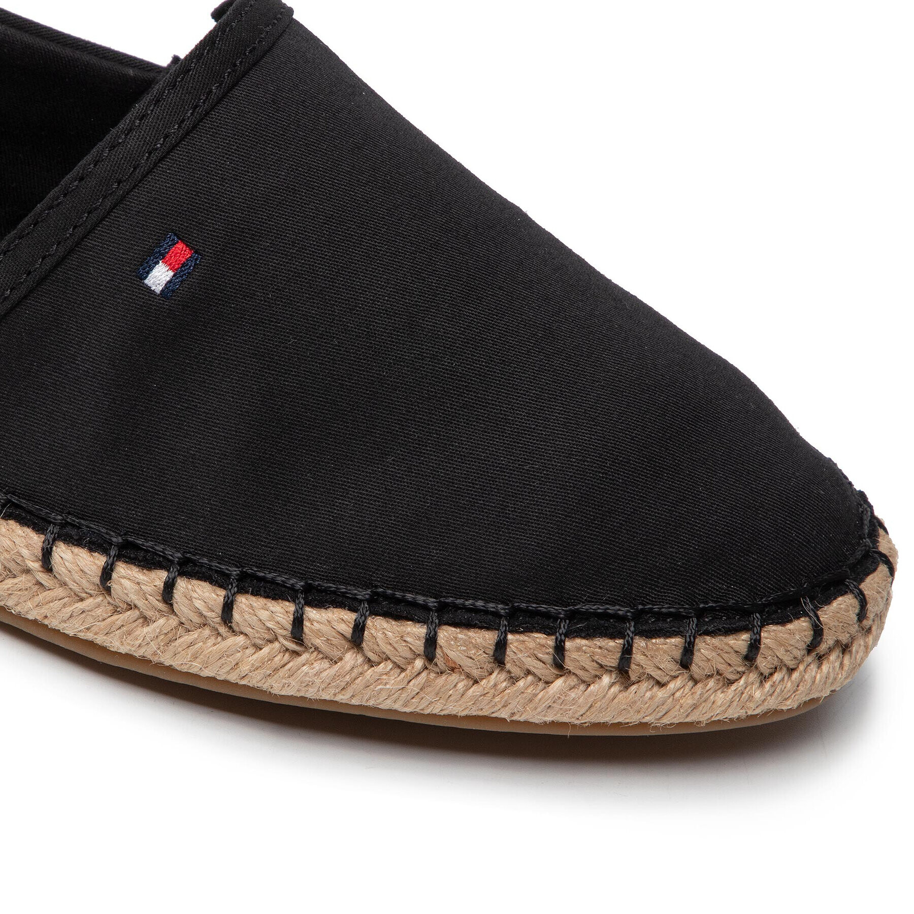 Tommy Hilfiger Еспадрили Basic Tommy Flat Espadrille FW0FW06497 Черен - Pepit.bg