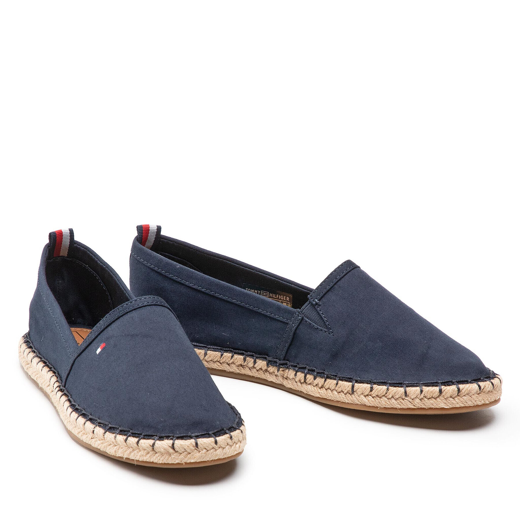 Tommy Hilfiger Еспадрили Basic Tommy Flat Espadrille FW0FW06497 Тъмносин - Pepit.bg