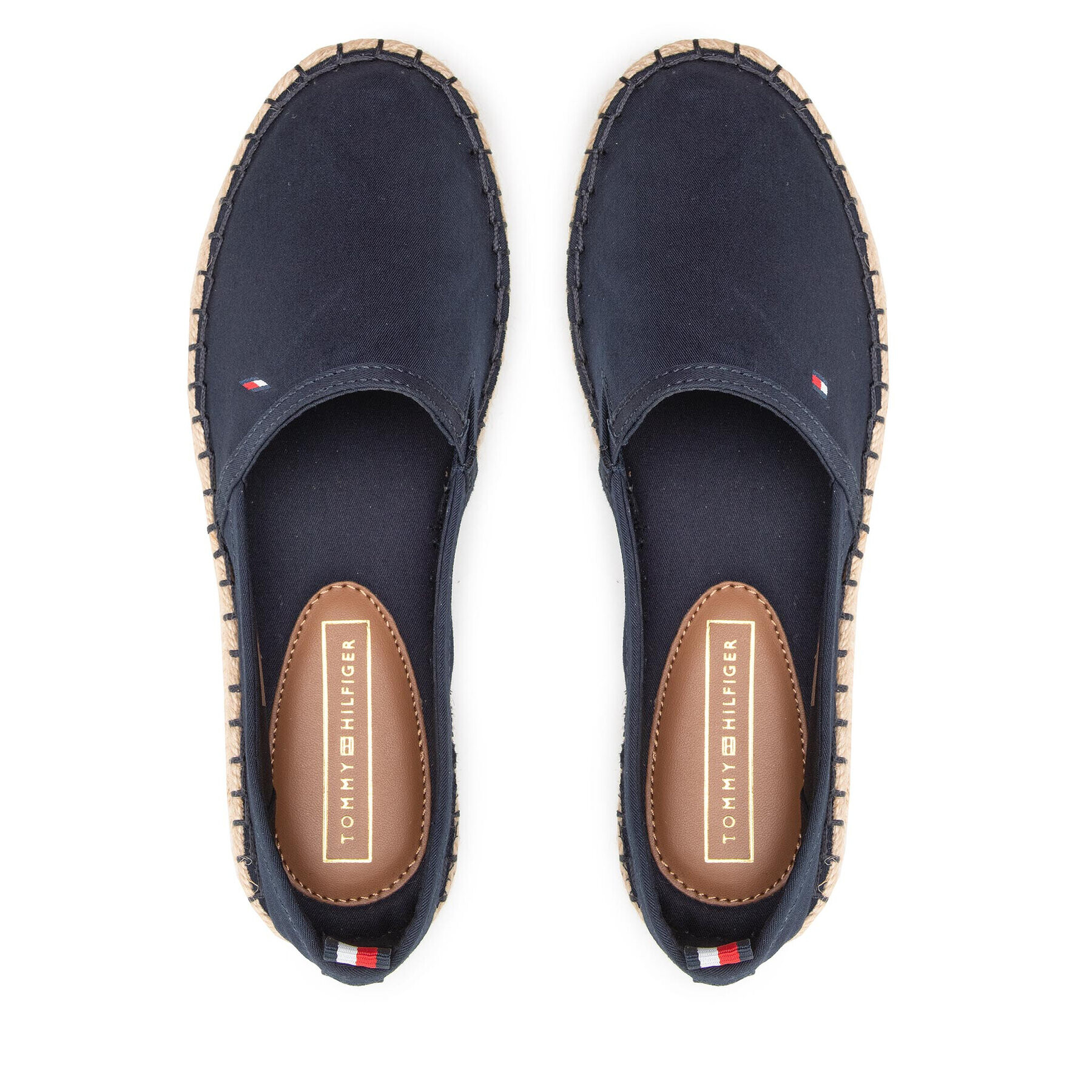 Tommy Hilfiger Еспадрили Basic Tommy Flat Espadrille FW0FW06497 Тъмносин - Pepit.bg