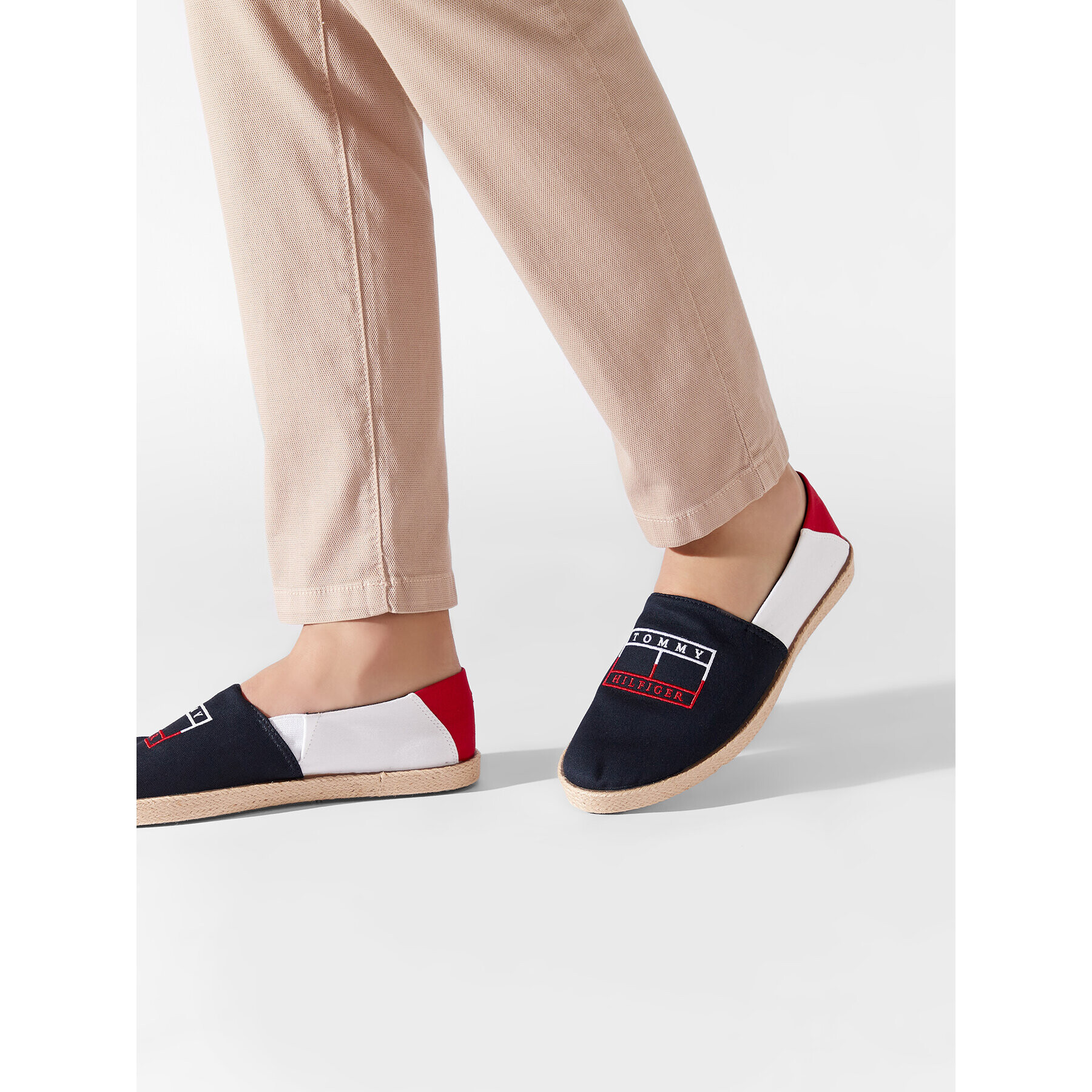 Tommy Hilfiger Еспадрили Color Block Espadrille FM0FM04057 Тъмносин - Pepit.bg