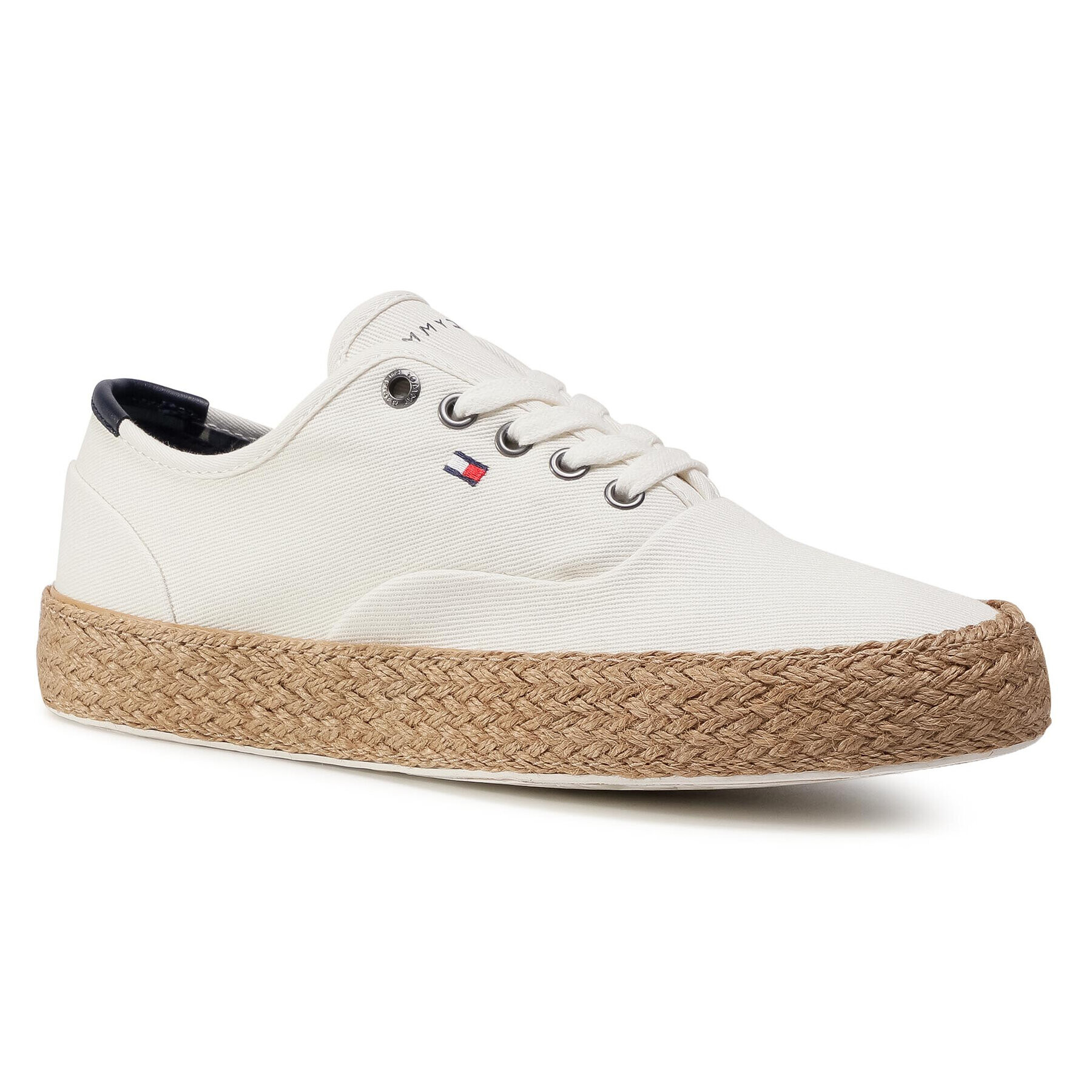 Tommy Hilfiger Еспадрили Core Oxford Twill Jute Sneaker FM0FM02883 Бежов - Pepit.bg