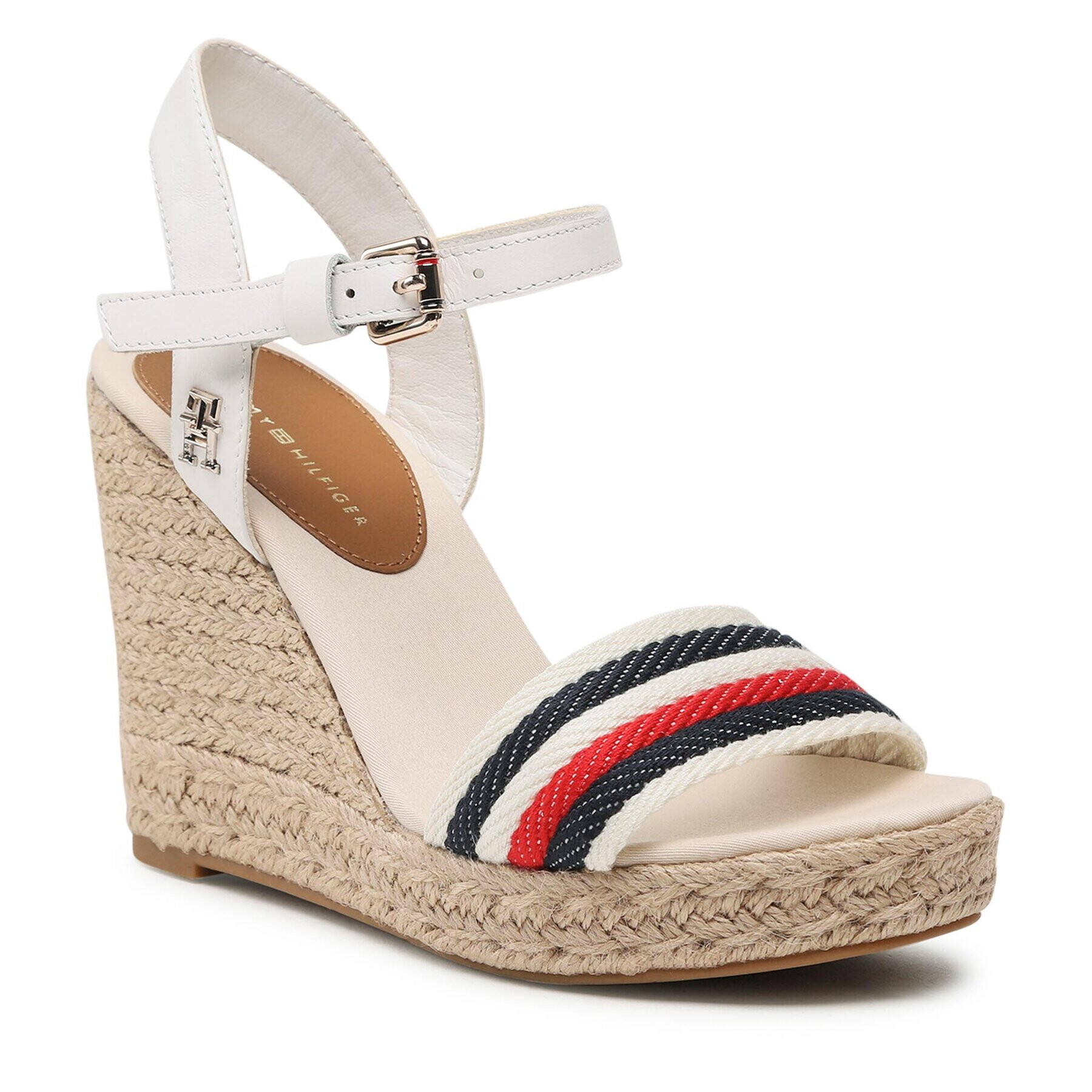 Tommy Hilfiger Еспадрили Corporate Wedge FW0FW07086 Бял - Pepit.bg