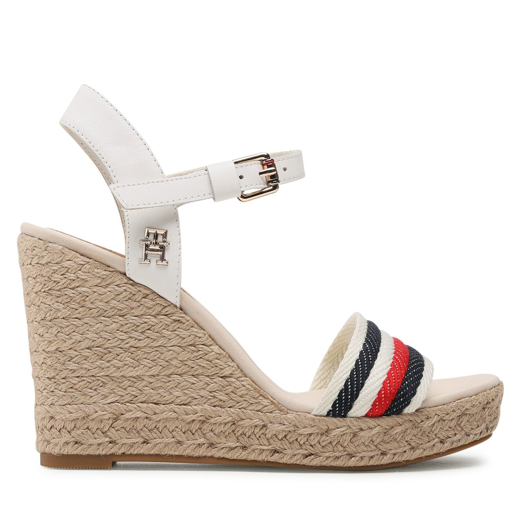 Tommy Hilfiger Еспадрили Corporate Wedge FW0FW07086 Бял - Pepit.bg