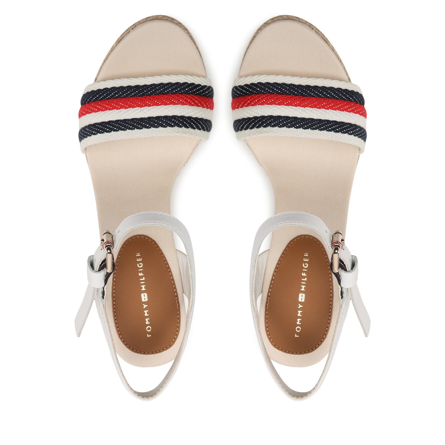 Tommy Hilfiger Еспадрили Corporate Wedge FW0FW07086 Бял - Pepit.bg
