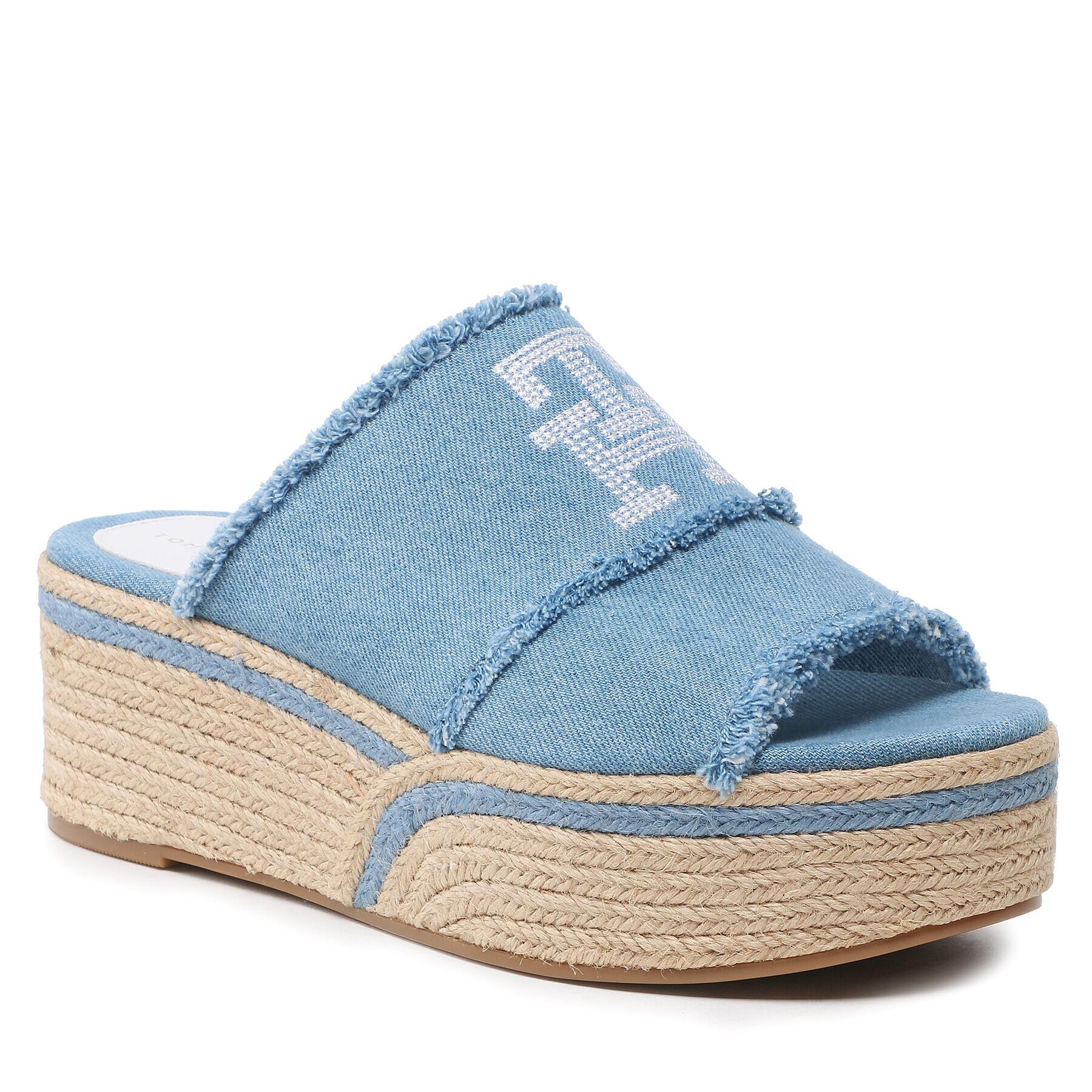 Tommy Hilfiger Еспадрили Denim Wedge Flatform FW0FW07085 Син - Pepit.bg