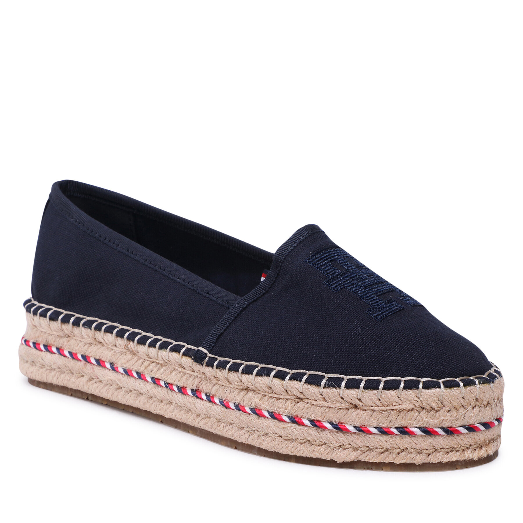 Tommy Hilfiger Еспадрили Embroidered Flatform FW0FW07014 Тъмносин - Pepit.bg