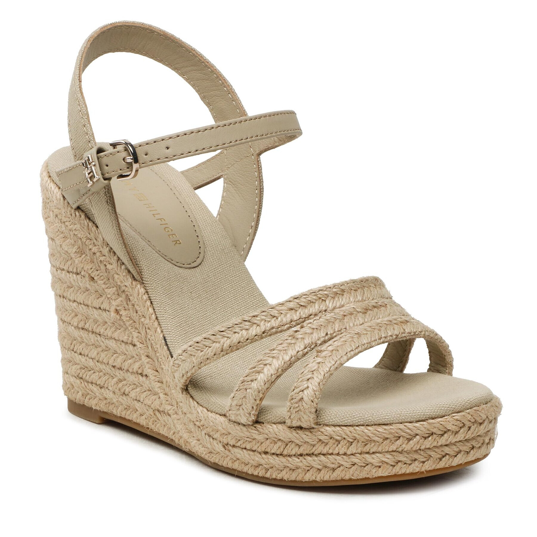 Tommy Hilfiger Еспадрили Essential Basic Wedge Sandal FW0FW07220 Бежов - Pepit.bg