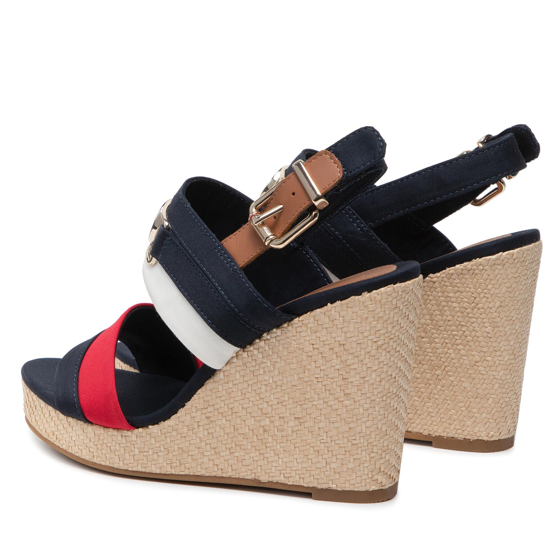 Tommy Hilfiger Еспадрили Essential Tommy High Wedge FW0FW06540 Тъмносин - Pepit.bg