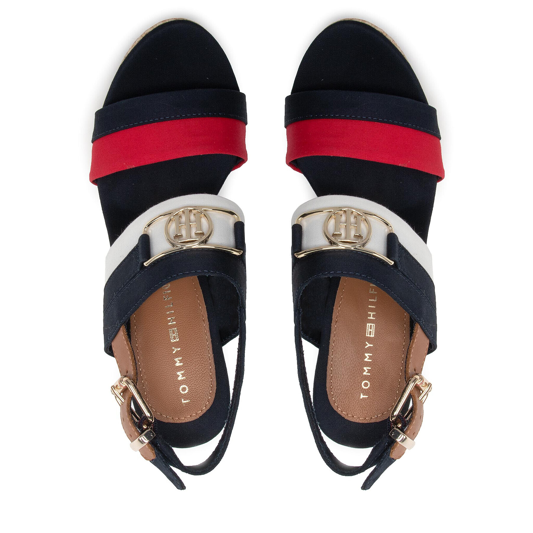 Tommy Hilfiger Еспадрили Essential Tommy High Wedge FW0FW06540 Тъмносин - Pepit.bg