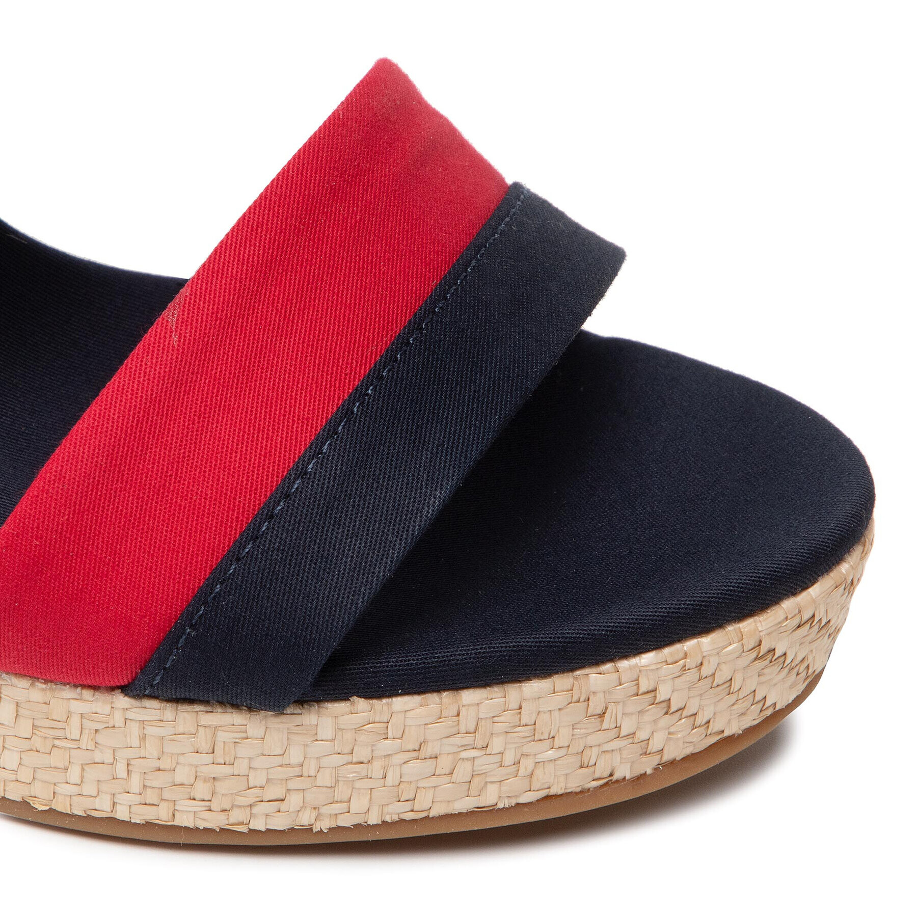 Tommy Hilfiger Еспадрили Essential Tommy High Wedge FW0FW06540 Тъмносин - Pepit.bg