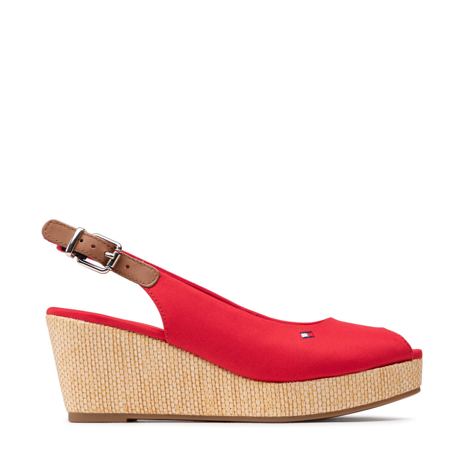 Tommy Hilfiger Еспадрили Iconic Elba Sling Back Wedge FW0FW04788 Червен - Pepit.bg