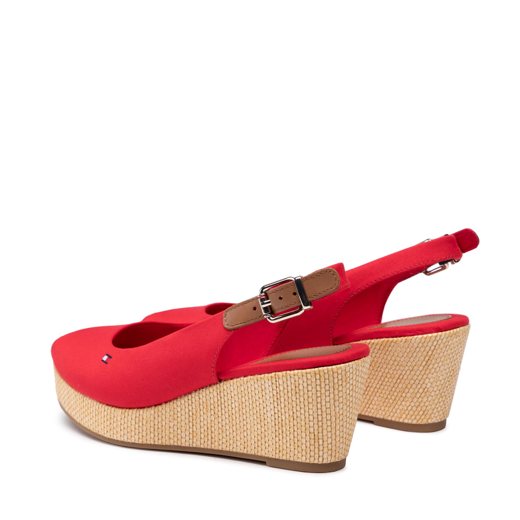 Tommy Hilfiger Еспадрили Iconic Elba Sling Back Wedge FW0FW04788 Червен - Pepit.bg