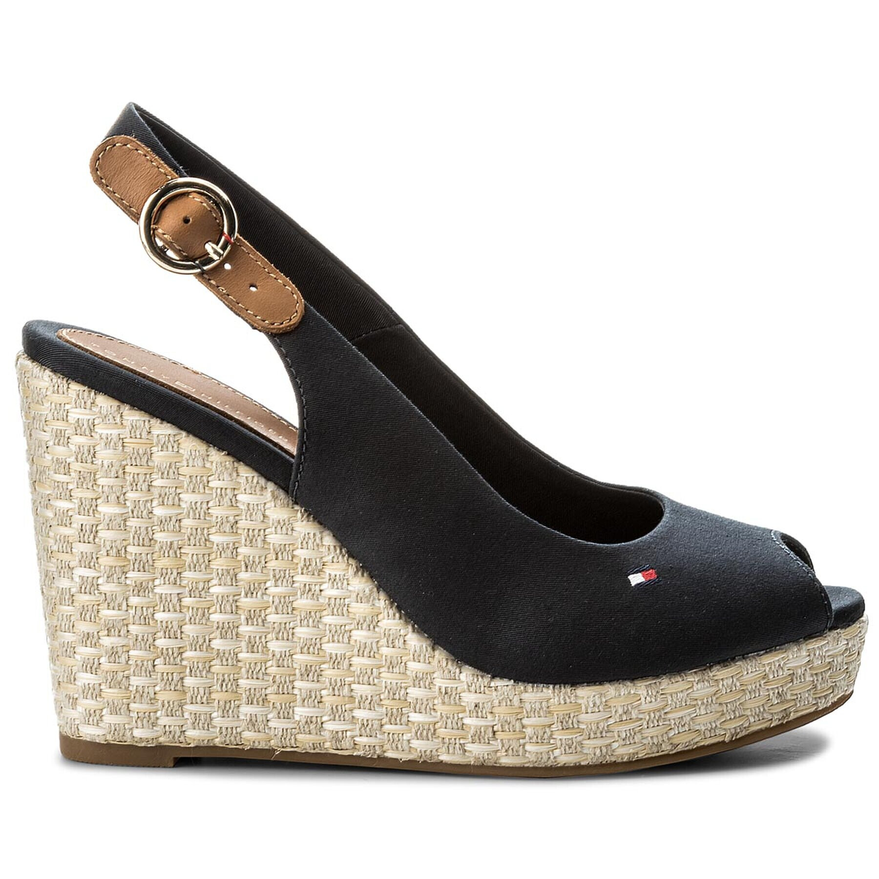 Tommy Hilfiger Еспадрили Iconic Elena Basic Sling Back FW0FW02787 Тъмносин - Pepit.bg