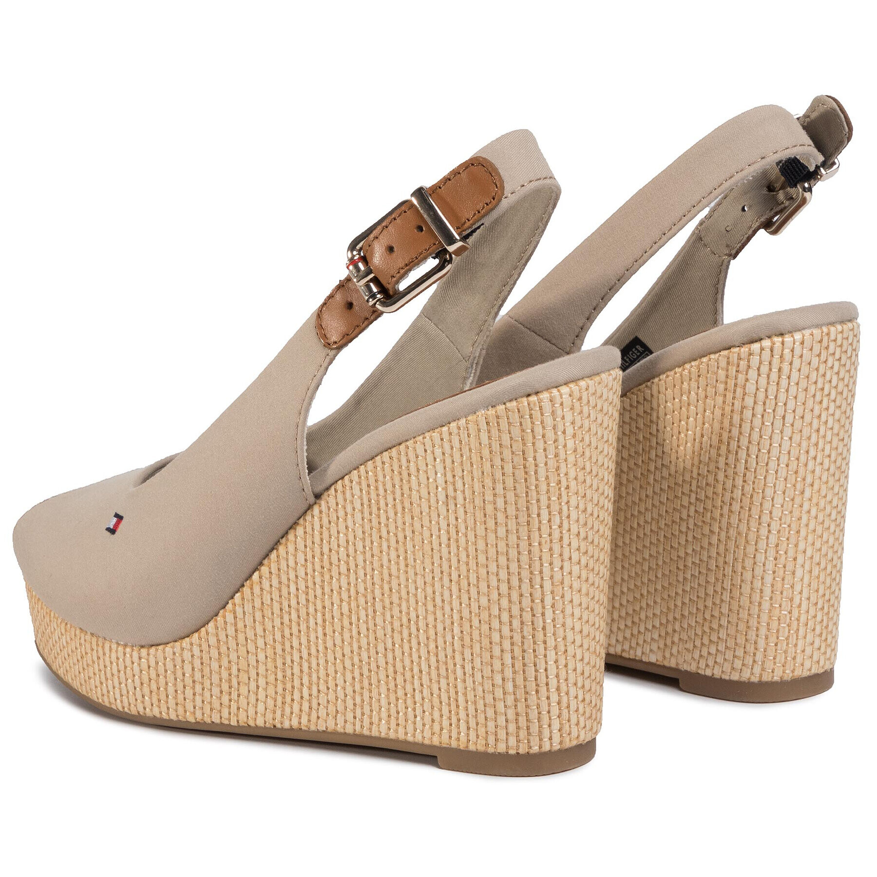 Tommy Hilfiger Еспадрили Iconic Elena Sling Back Wedge FW0FW04789 Бежов - Pepit.bg