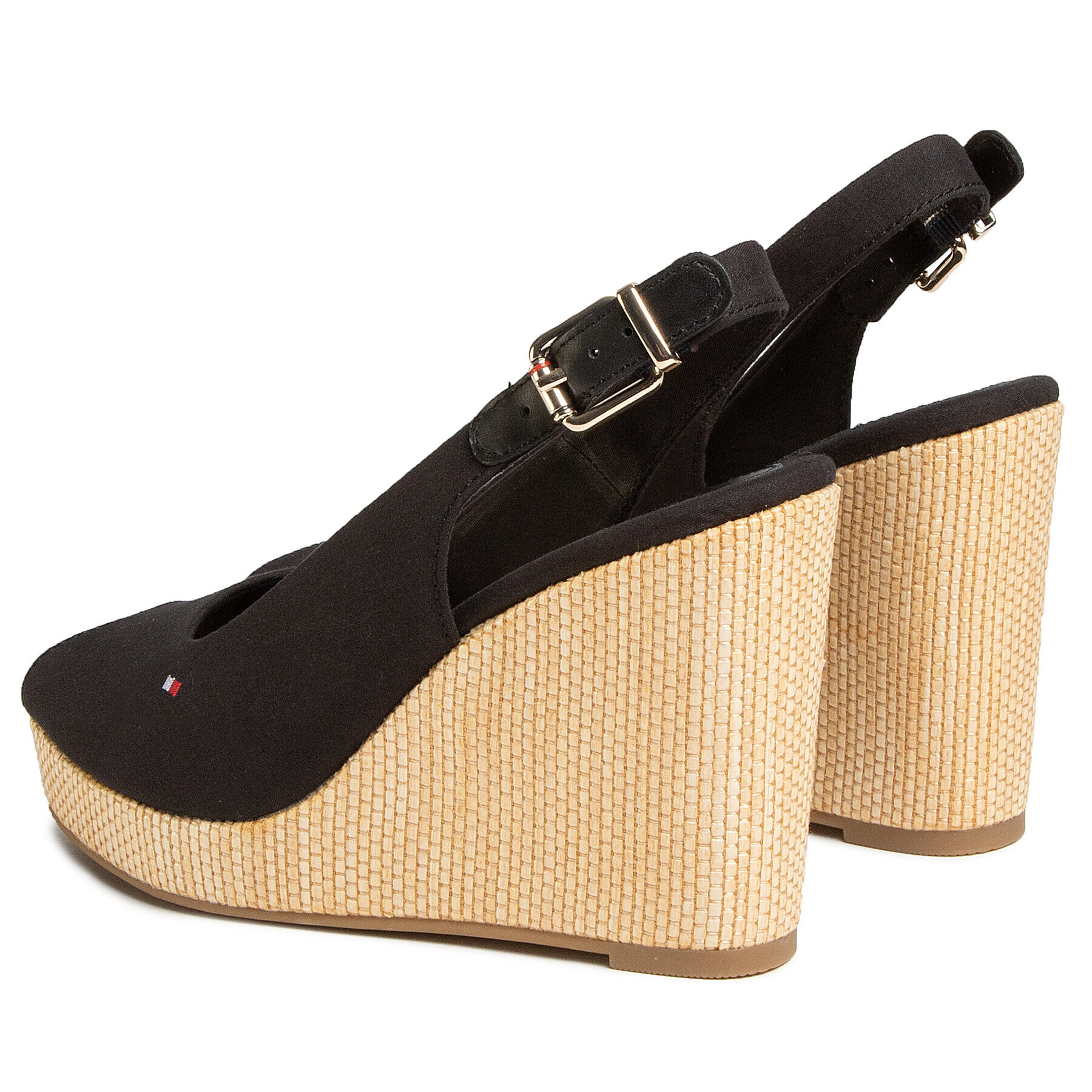 Tommy Hilfiger Еспадрили Iconic Elena Sling Back Wedge FW0FW04789 Черен - Pepit.bg