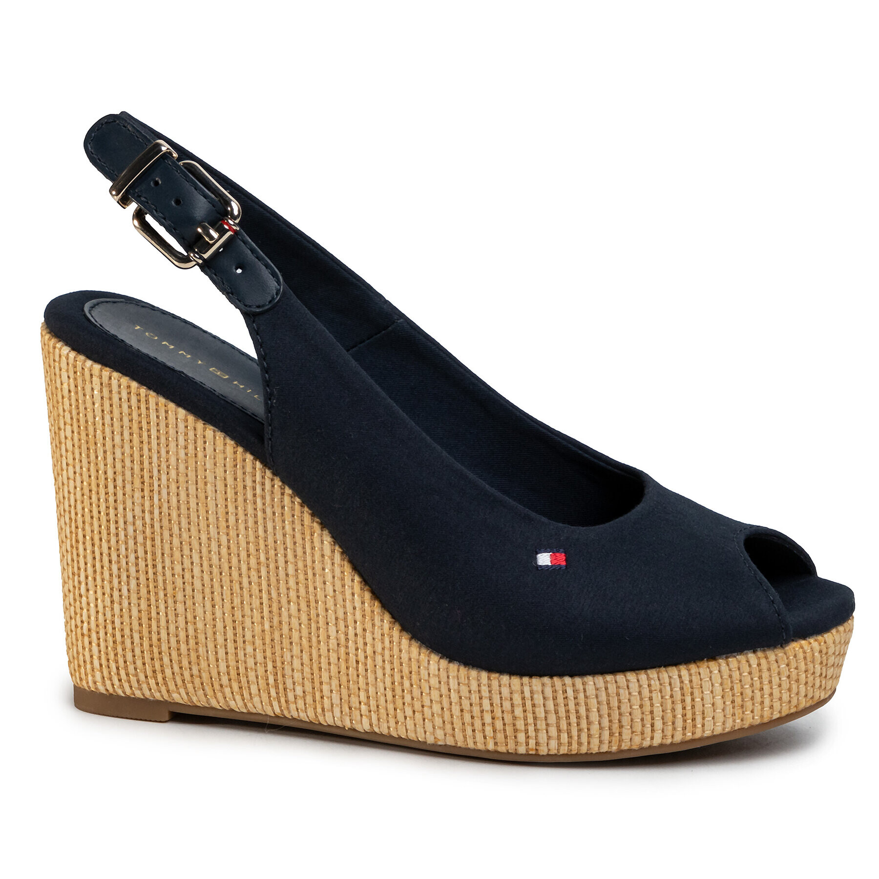 Tommy Hilfiger Еспадрили Iconic Elena Sling Back Wedge FW0FW04789 Тъмносин - Pepit.bg